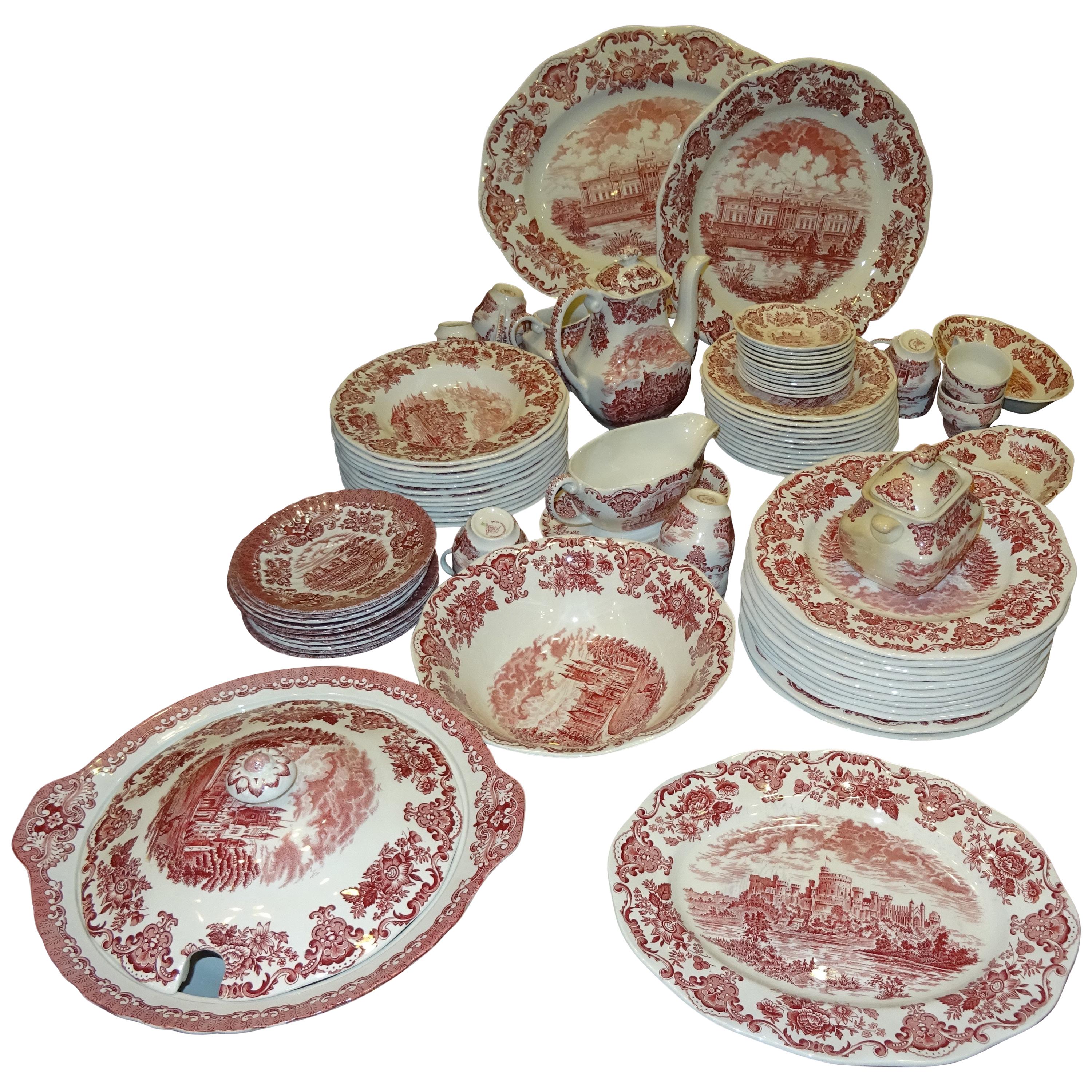 Wedgwood Pink Porcelain Tableware England, Coffee Set