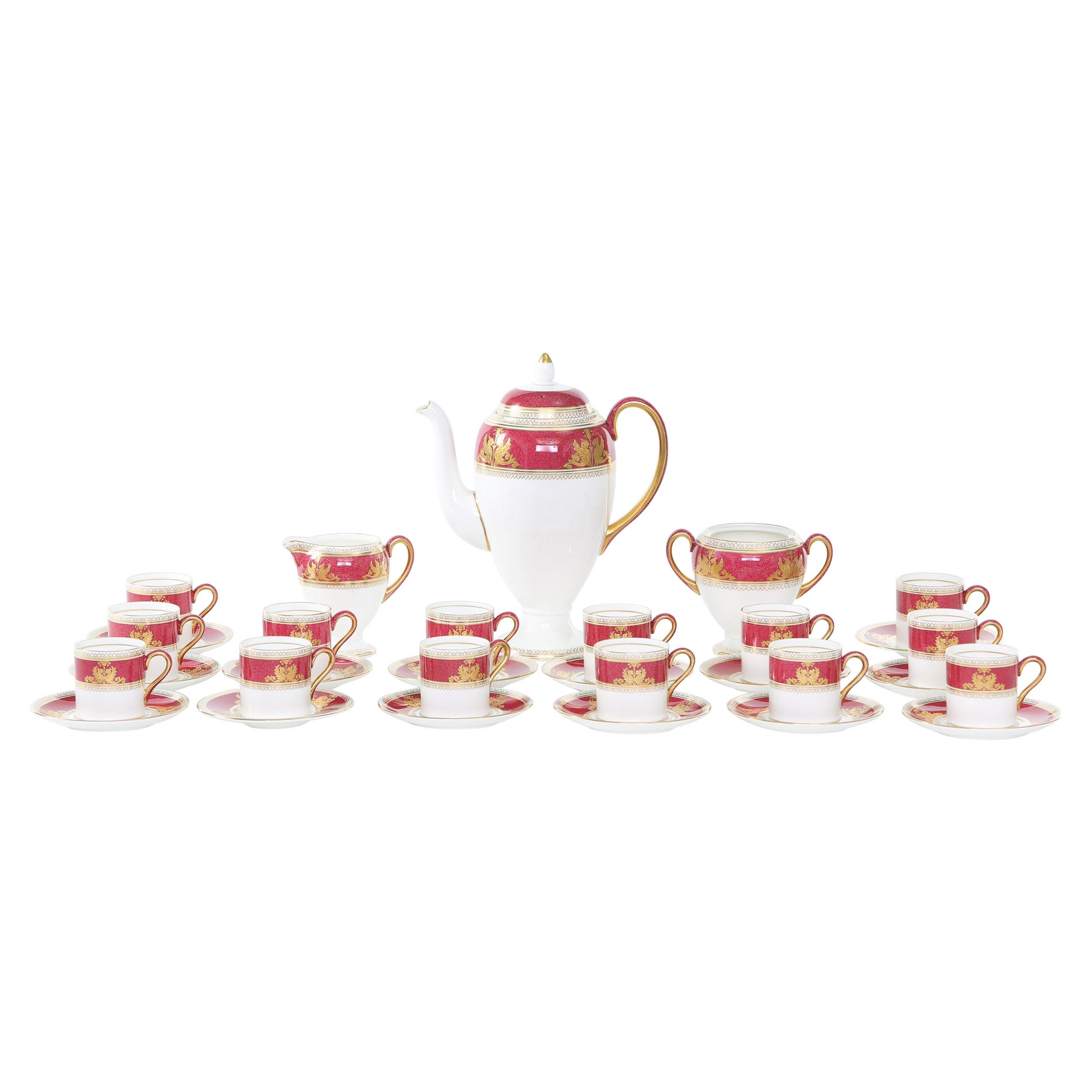 Wedgwood Porcelain Coffee Service for 14 People For Sale