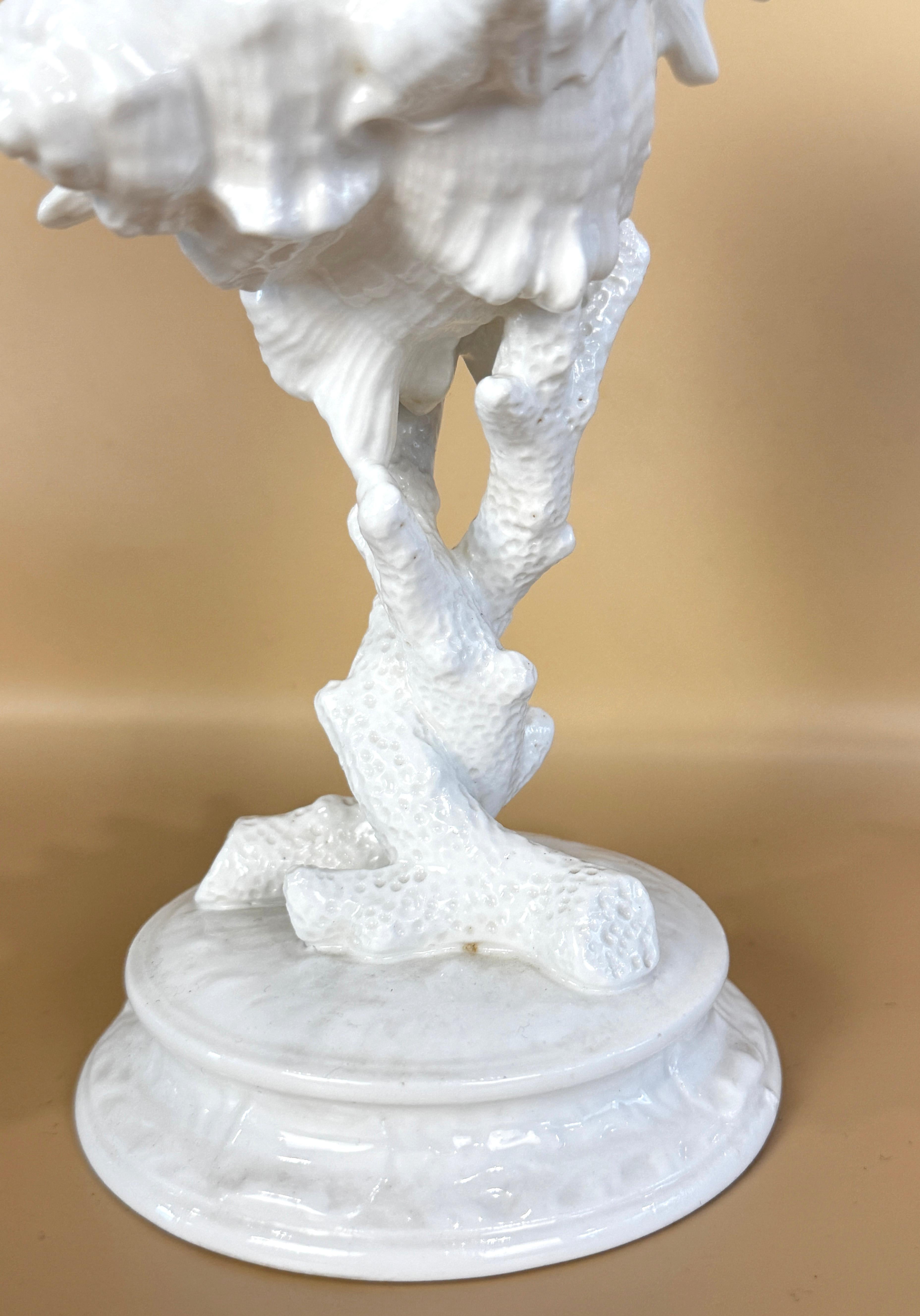 Wedgwood Porcelain Conch Shell & Coral Decorative Bowl or Table Sculpture For Sale 5