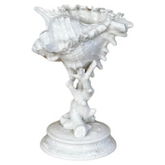 Antique Wedgwood Porcelain Conch Shell & Coral Decorative Bowl or Table Sculpture