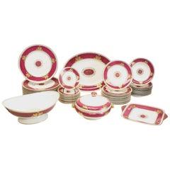 Wedgwood Porcelain Dinner Service for 12 in Columbia Powder Red