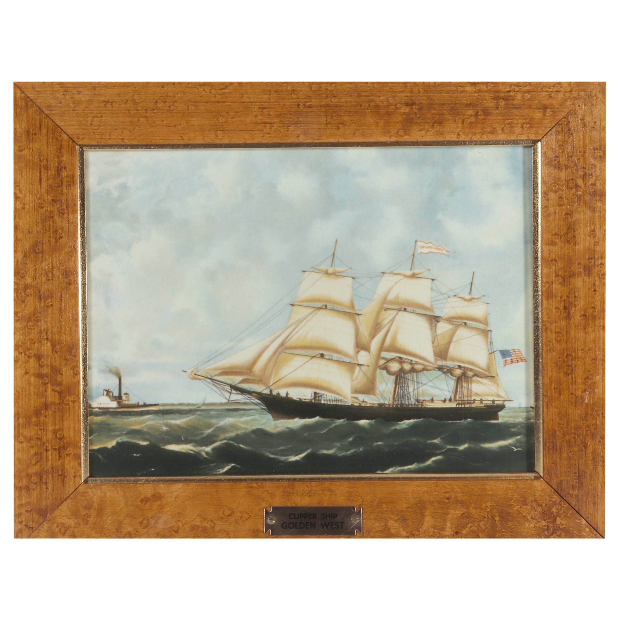 Wedgwood Porcelain Plaque of The Clipper Ship, Golden West