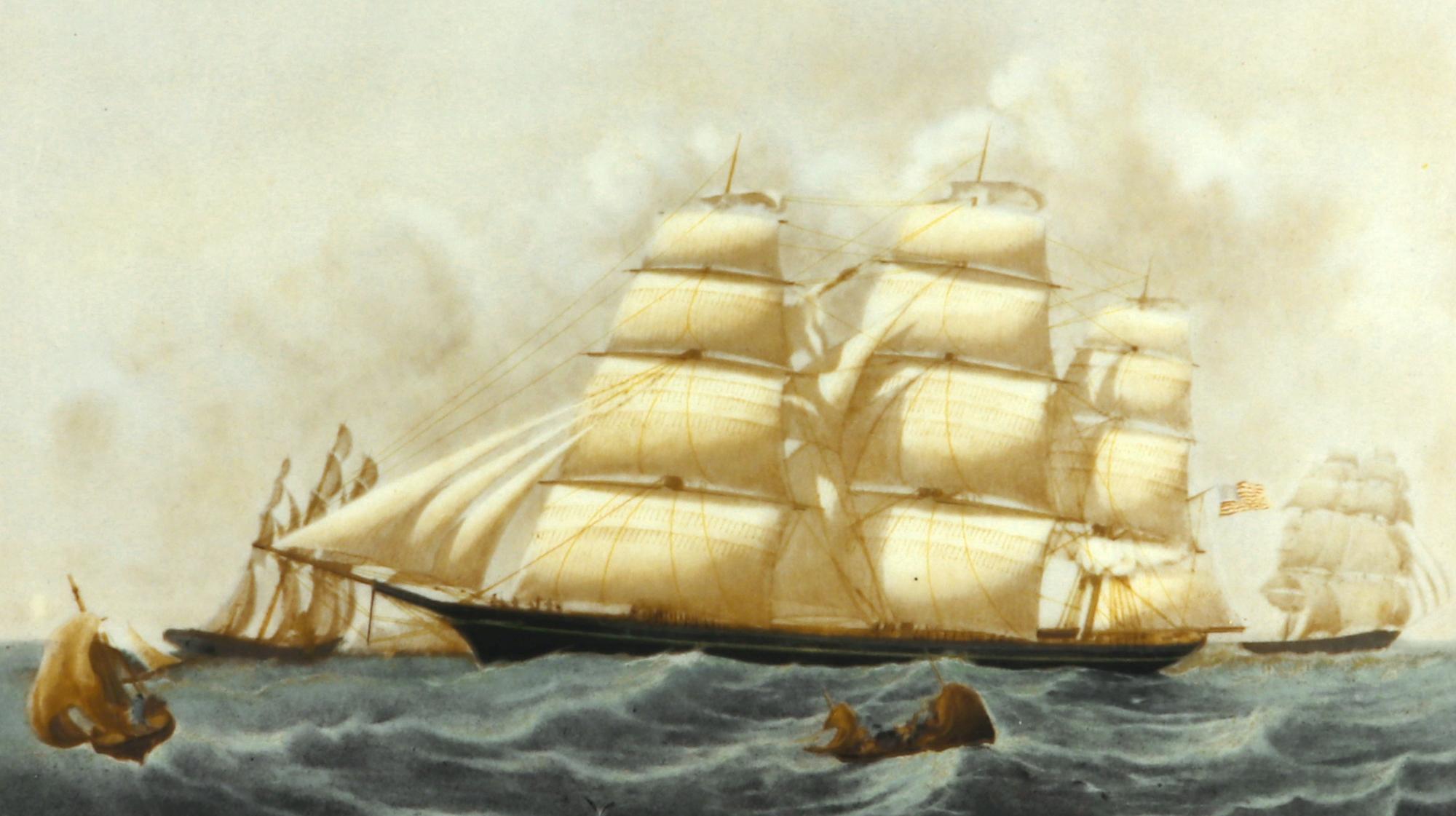 Wedgwood Placas de Porcelana de Barcos, el Clipper, Gran República y Clipper clásico estadounidense en venta