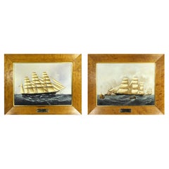 Wedgwood Porcelain Plaques of Ships, The Clipper Ship, Great Republic & Clipper