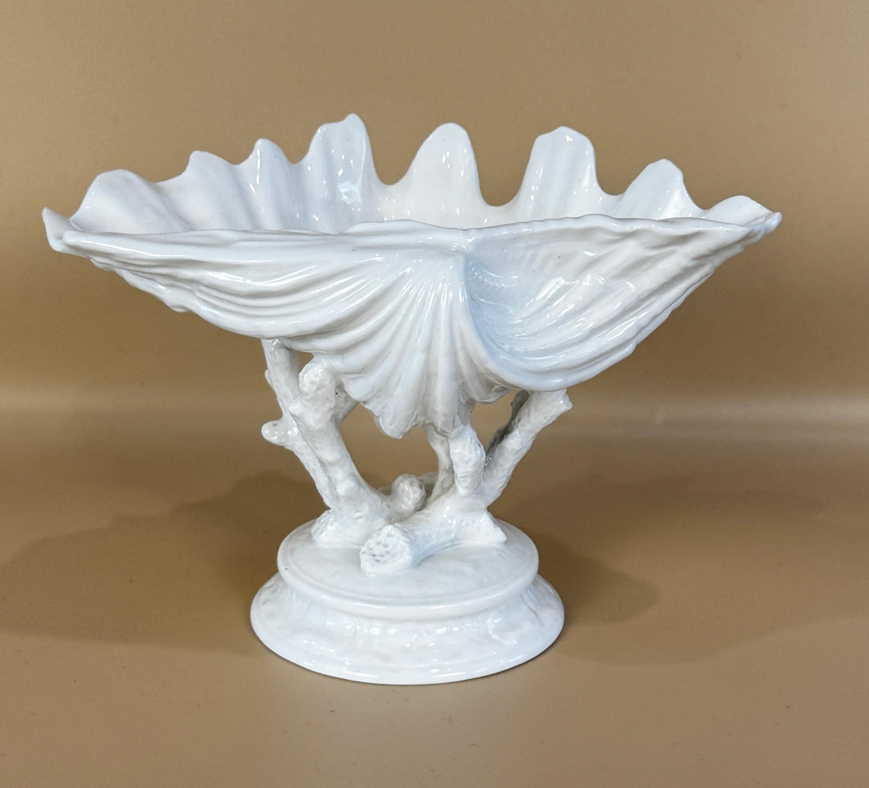 English Wedgwood Porcelain Shell & Coral Decorative Bowl or Table Sculpture For Sale