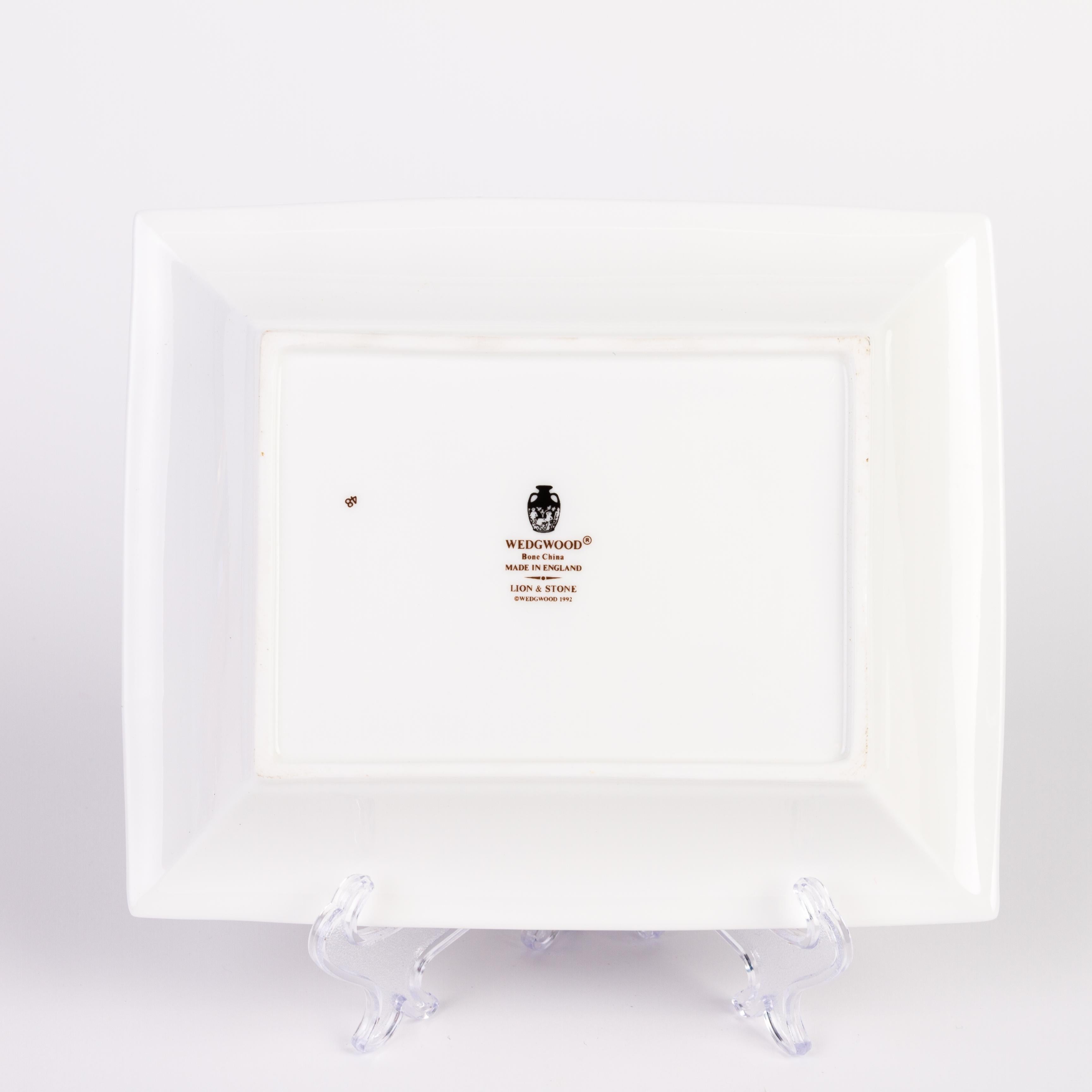 20th Century Wedgwood Porcelain Striding Lion Trinket Box  For Sale