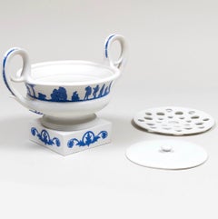 Wedgwood Porcelain White / Blue Centerpiece Bough Pots / Vase