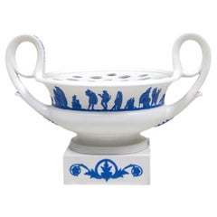 Wedgwood Porcelain White / Blue Centerpiece Bough Pots / Vase