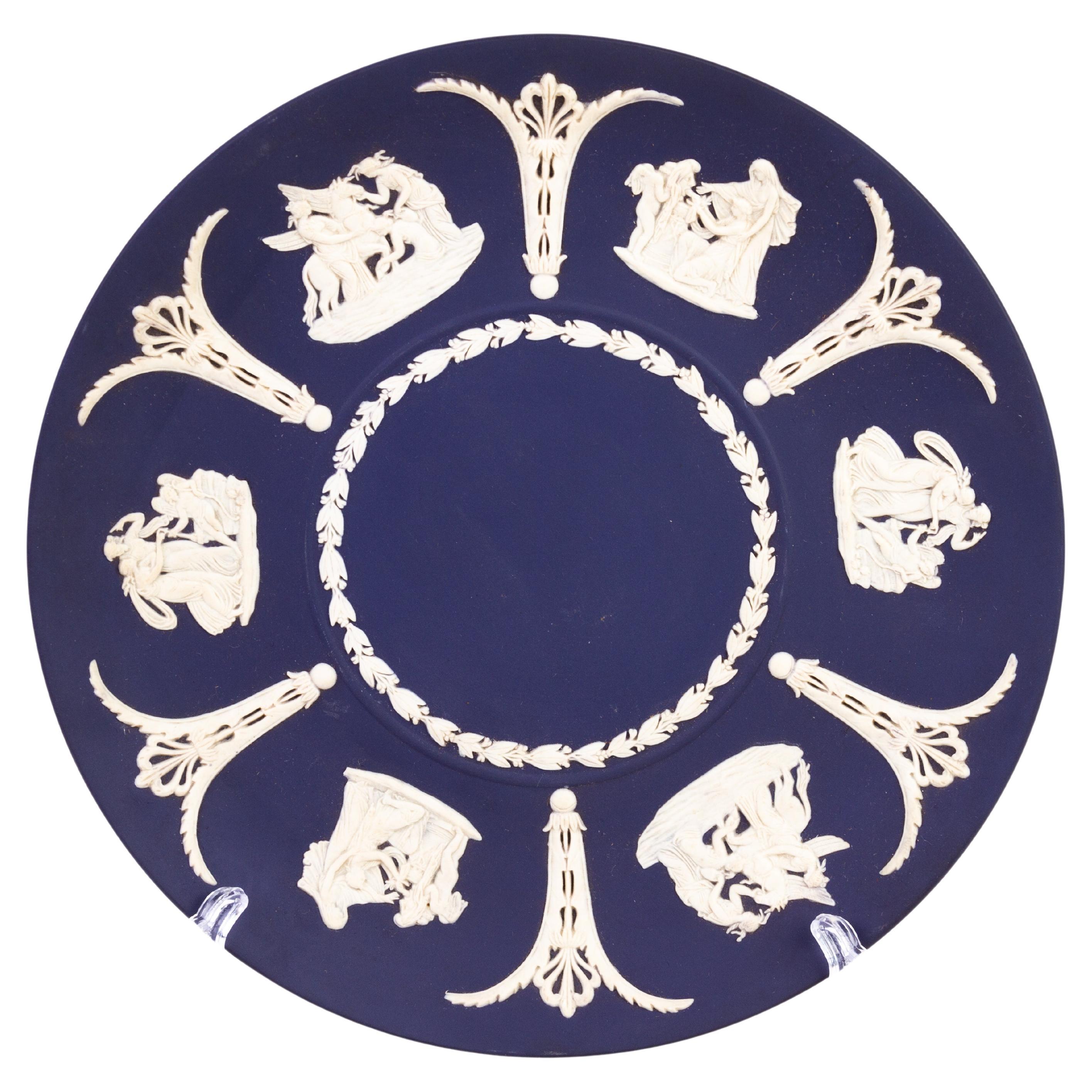 Wedgwood Portland Blue Jasperware Neoclassical Plate
