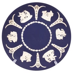 Wedgwood Portland Blue Jasperware Neoclassical Plate