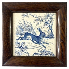 Wedgwood Pottery Tile. ‘Hare’, Framed, C. 1875