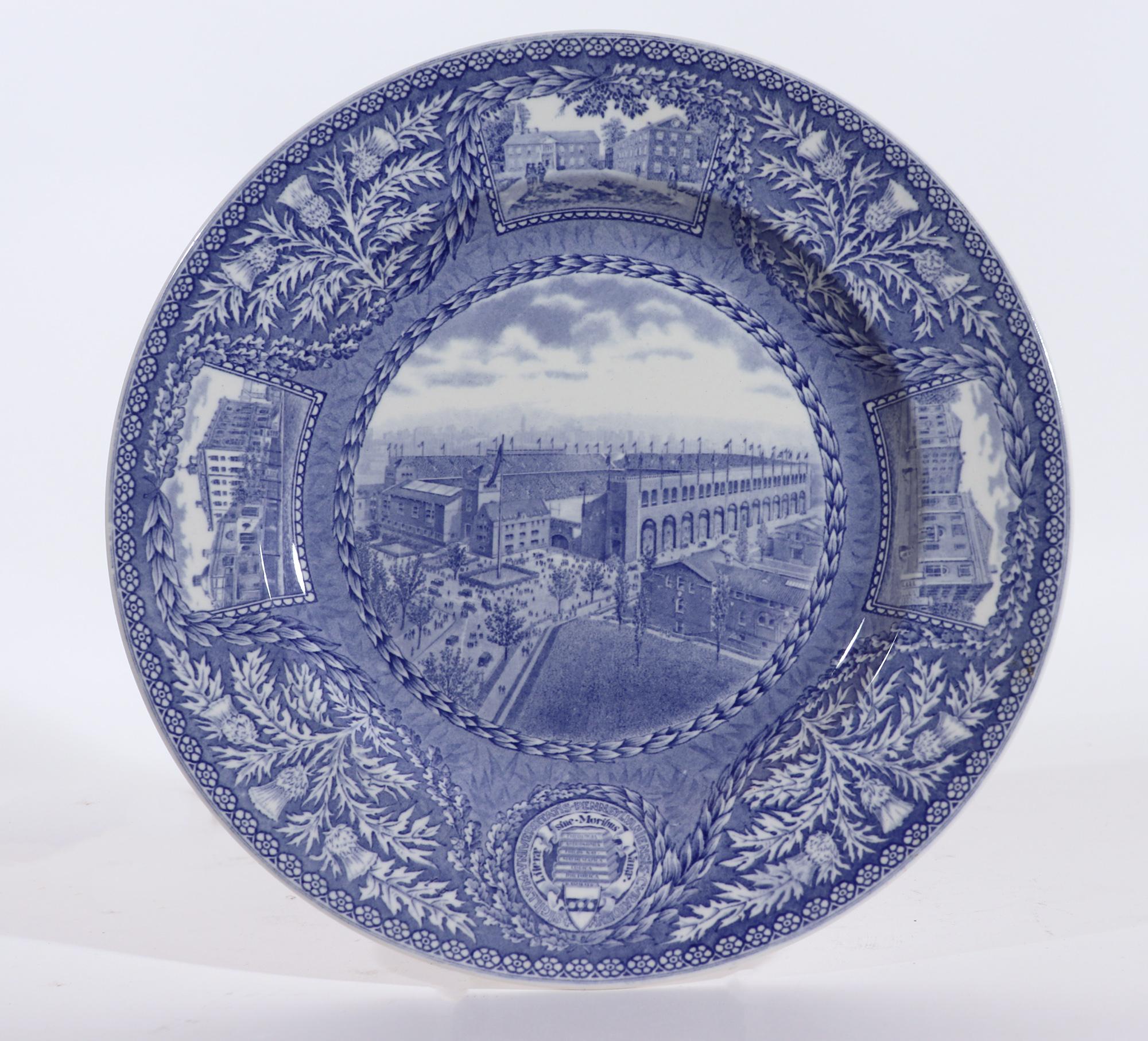 Wedgwood Pottery University of Pennsylvania Blue & White Plates, Set of Twelve 9