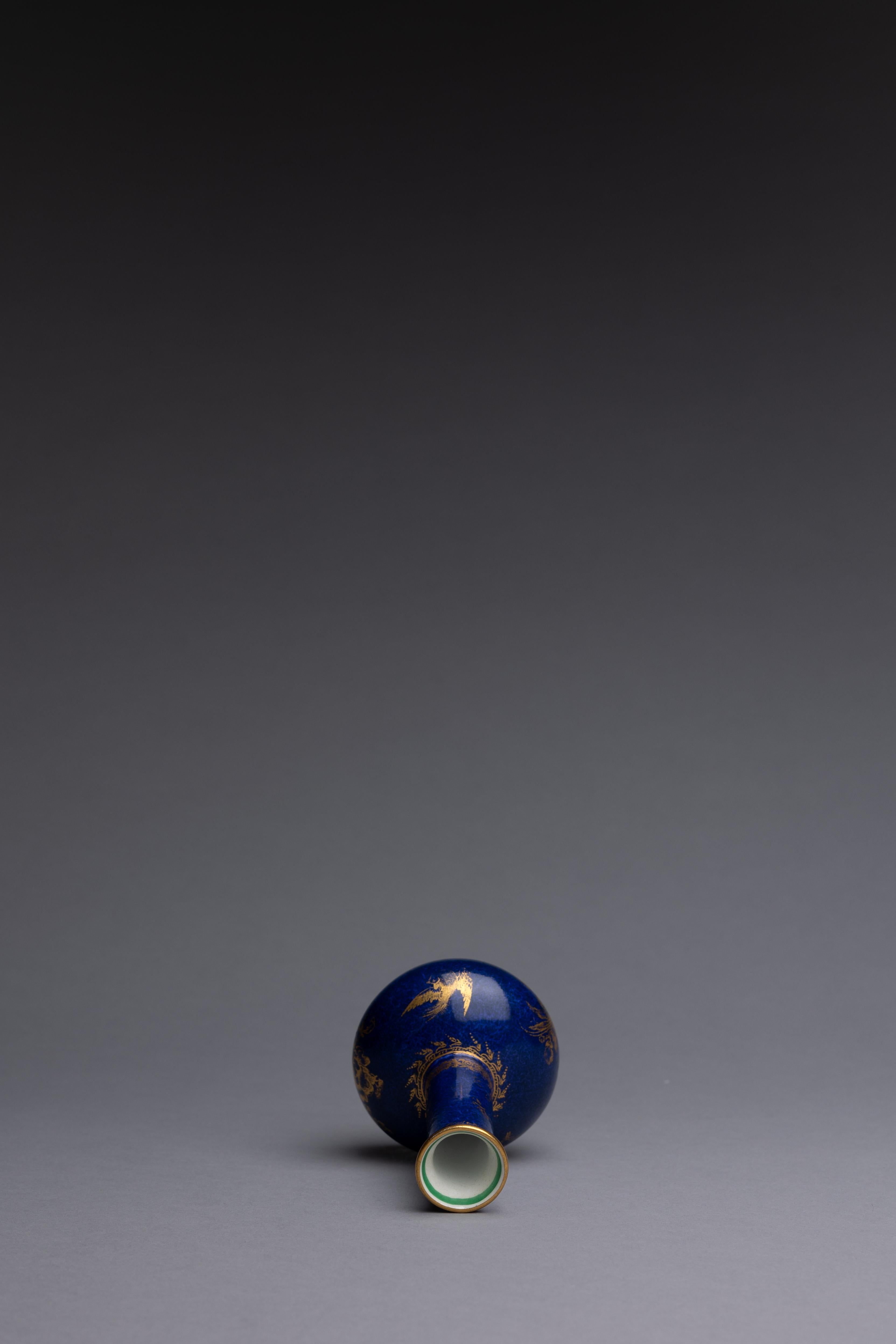 Wedgwood Powder Blue Chinoiserie Miniature Vase 2