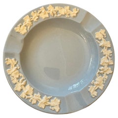 Wedgwood Queens Ware Blue Embossed Cream Ashtray