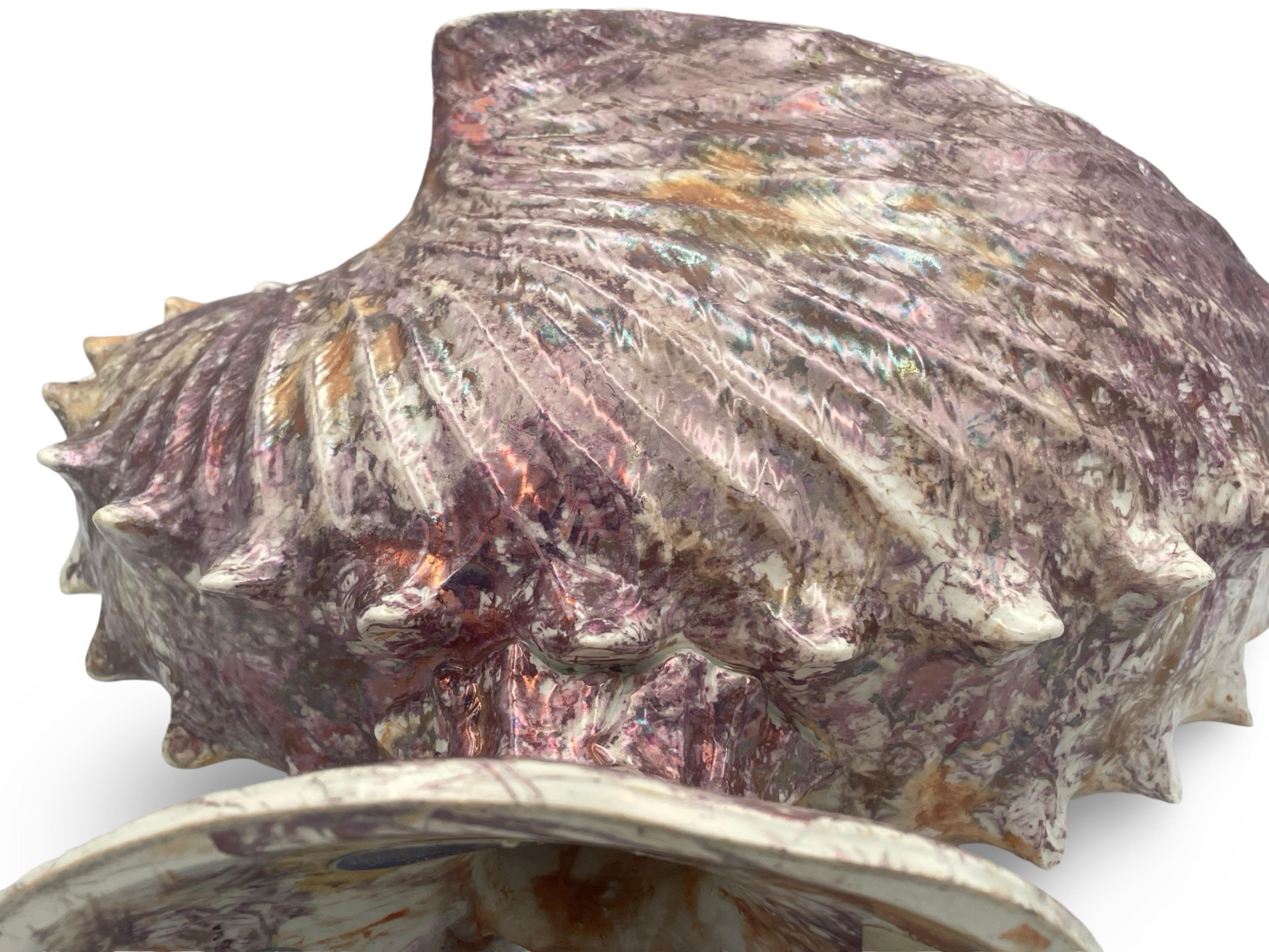 Centrotavola a forma di conchiglia nautilus di Wedgwood Queensware 'Moonlight Lustre' In condizioni buone in vendita a Philadelphia, PA