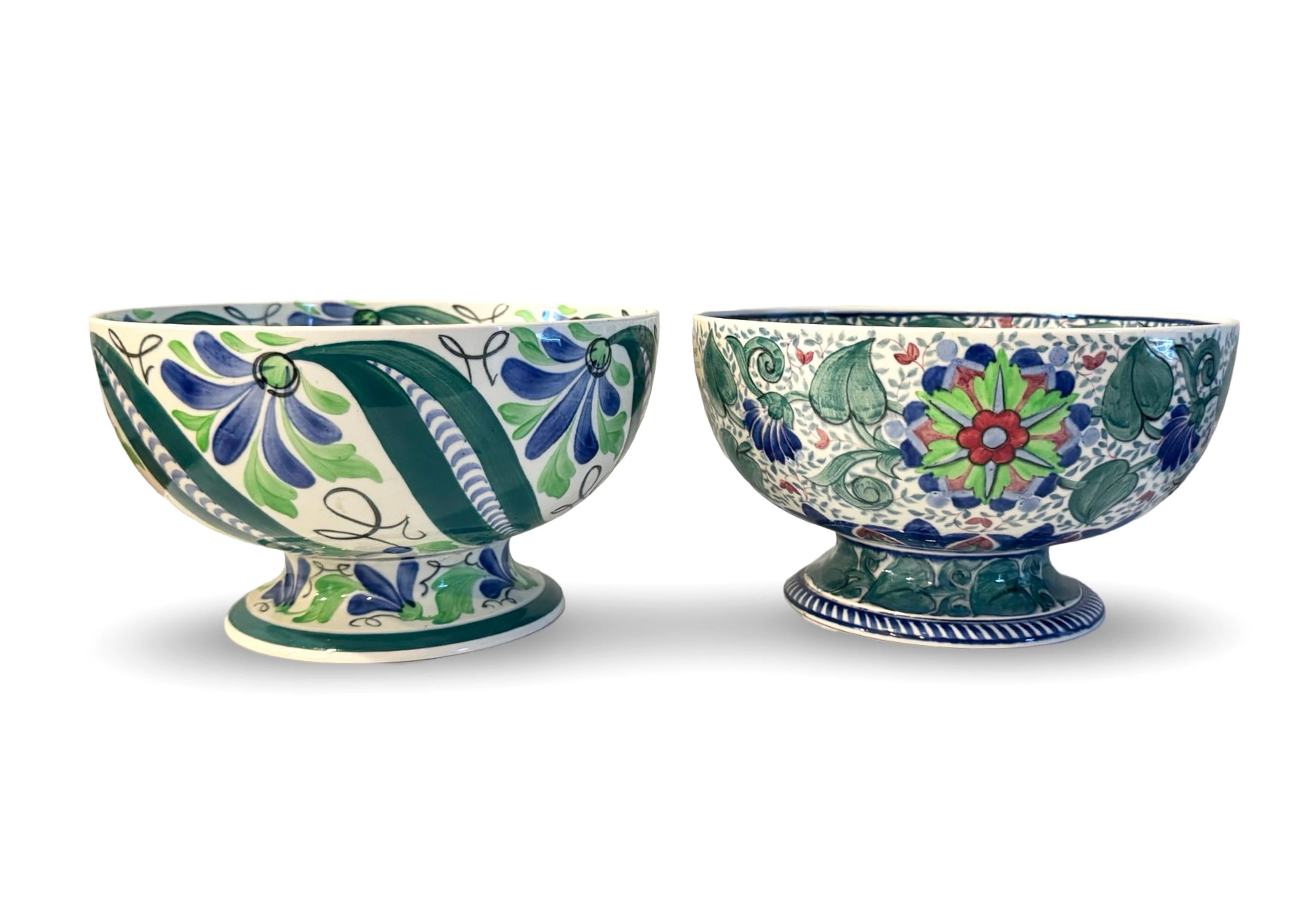 Bol peint polychrome de la période Art Déco de Wedgwood Queensware en vente 3