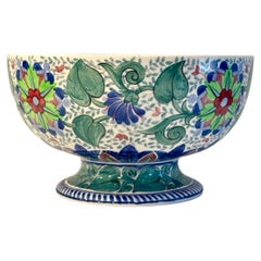 Wedgwood Queensware Polychrome Painted Bowl from the Art Deco Period