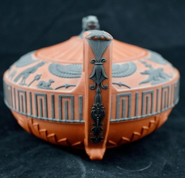 Wedgwood Rosso Antico Egyptian Revival Teapot For Sale at 1stDibs