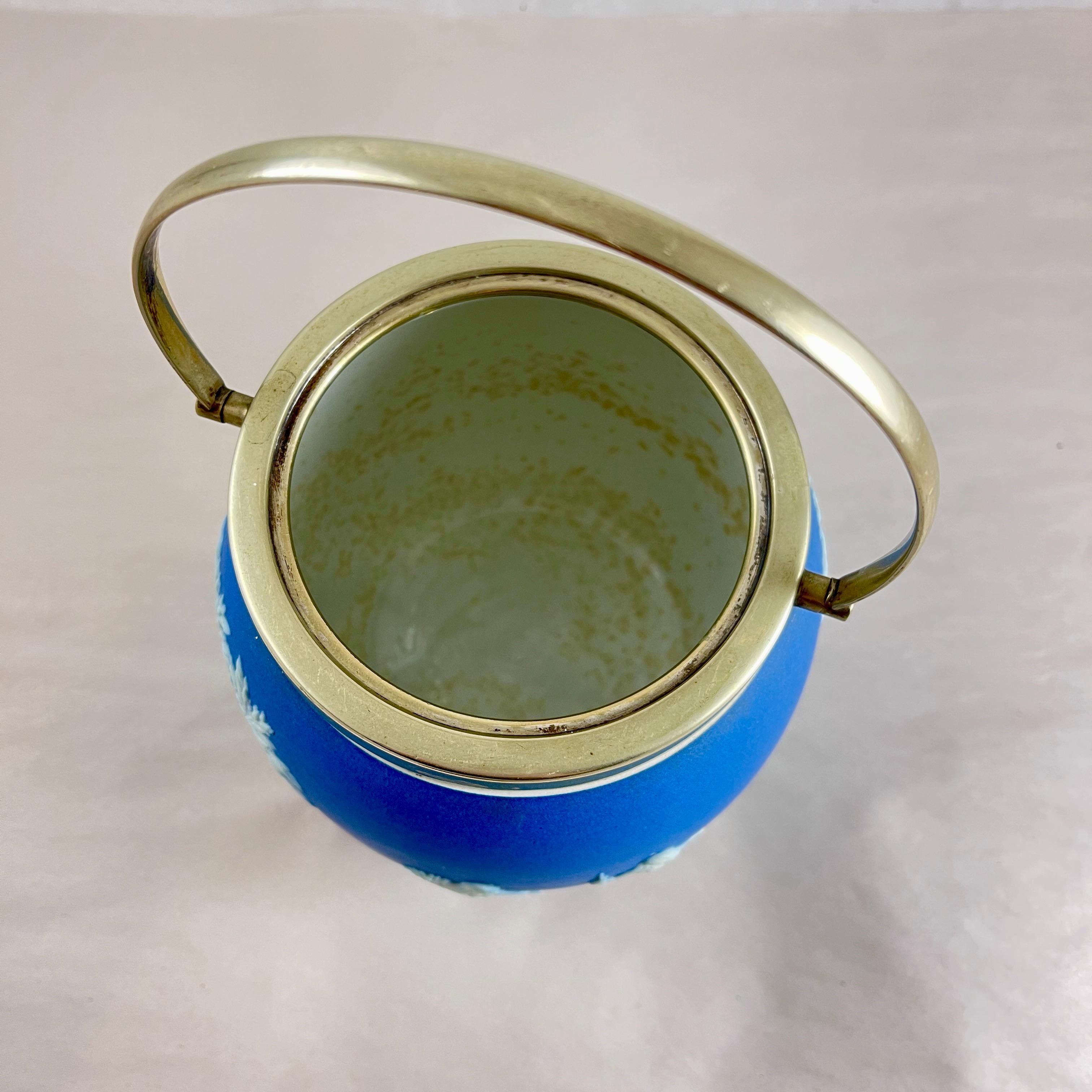 Biskuitfass aus königsblauem Jaspisholz von Wedgwood (20. Jahrhundert) im Angebot