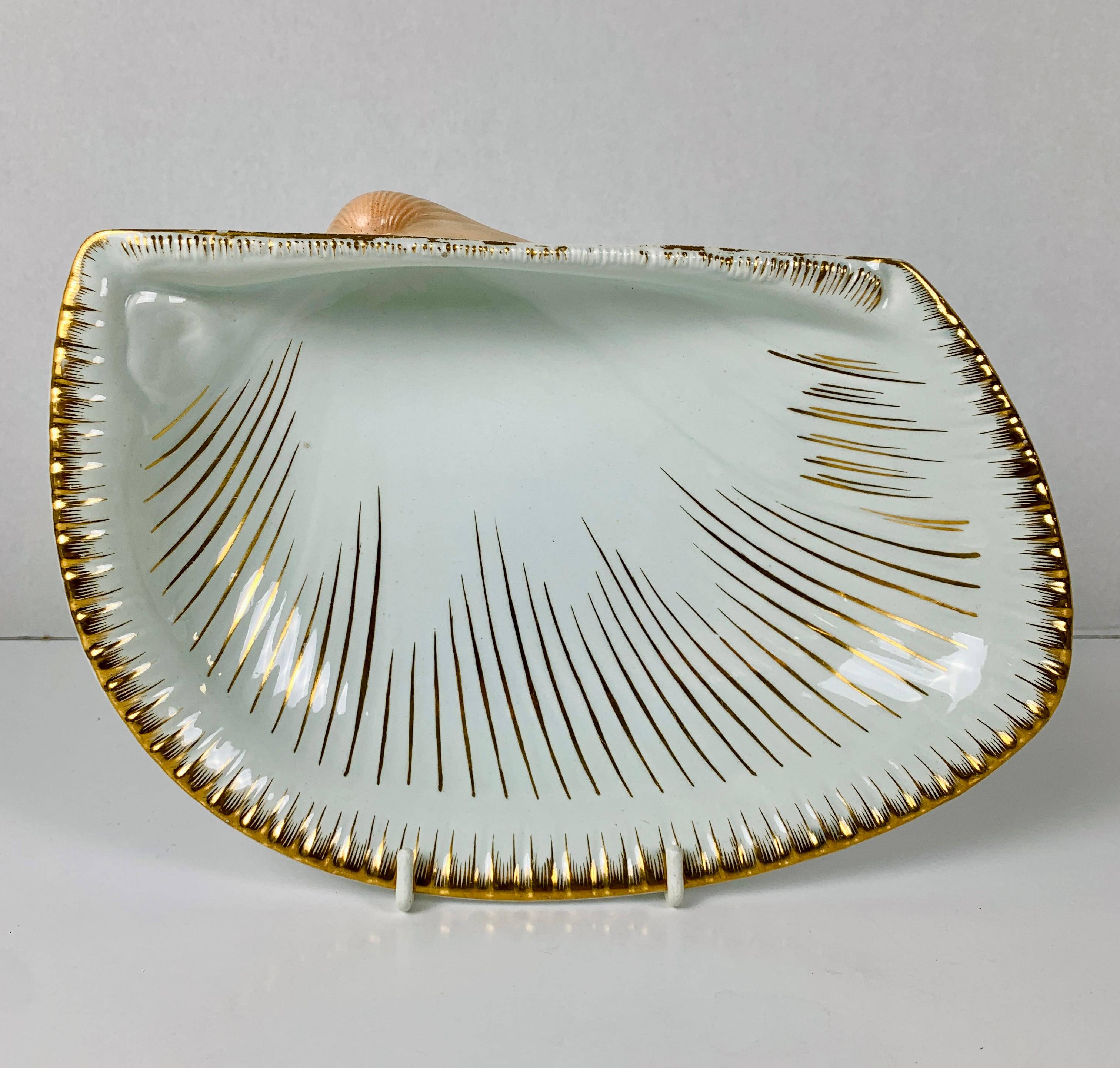 English Wedgwood Set with Scallop Shell Shaped Dishes, Clam Shaped Tureens & a Nautilus
