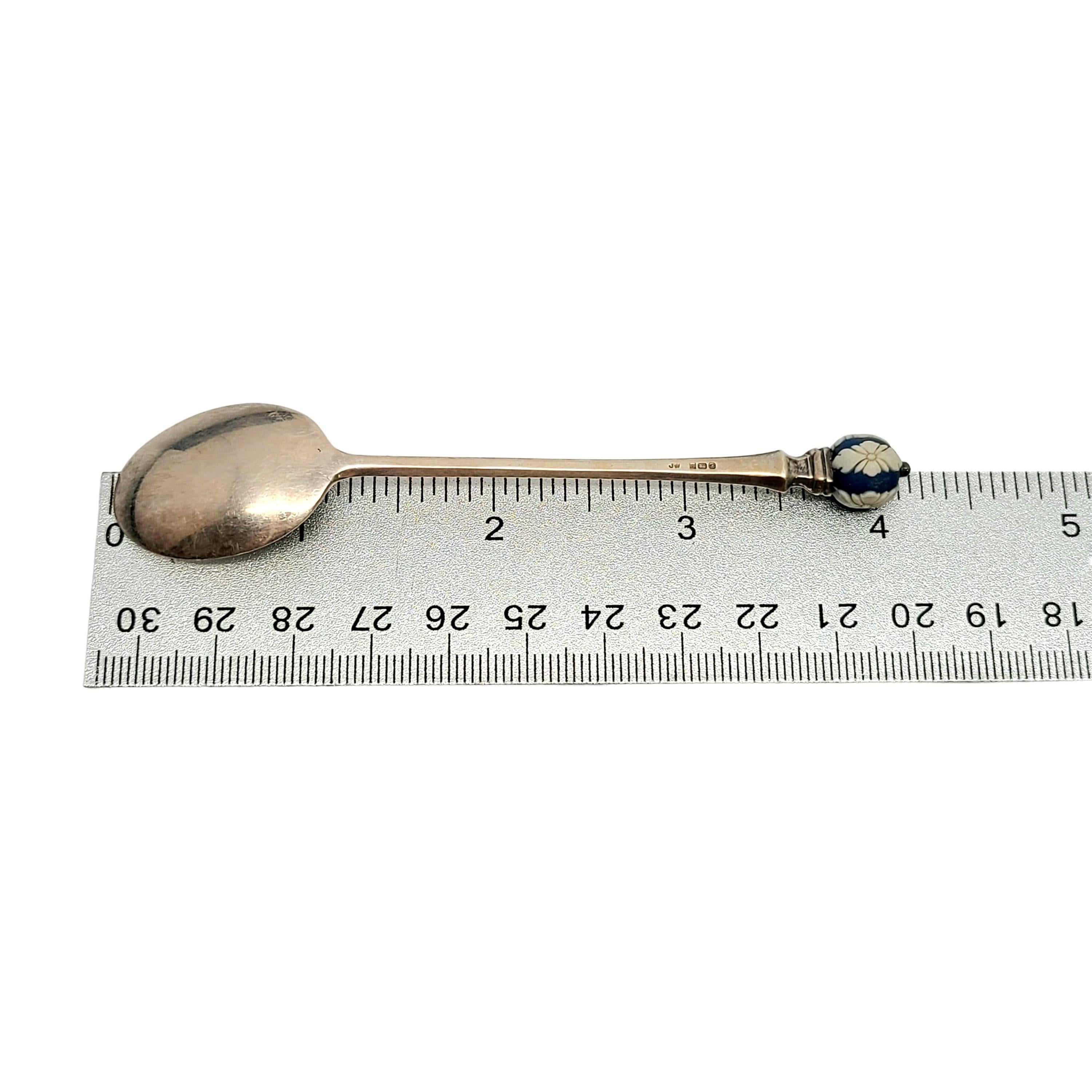 Wedgwood Sterling Silver Blue Jasperware Spoon with Box 6