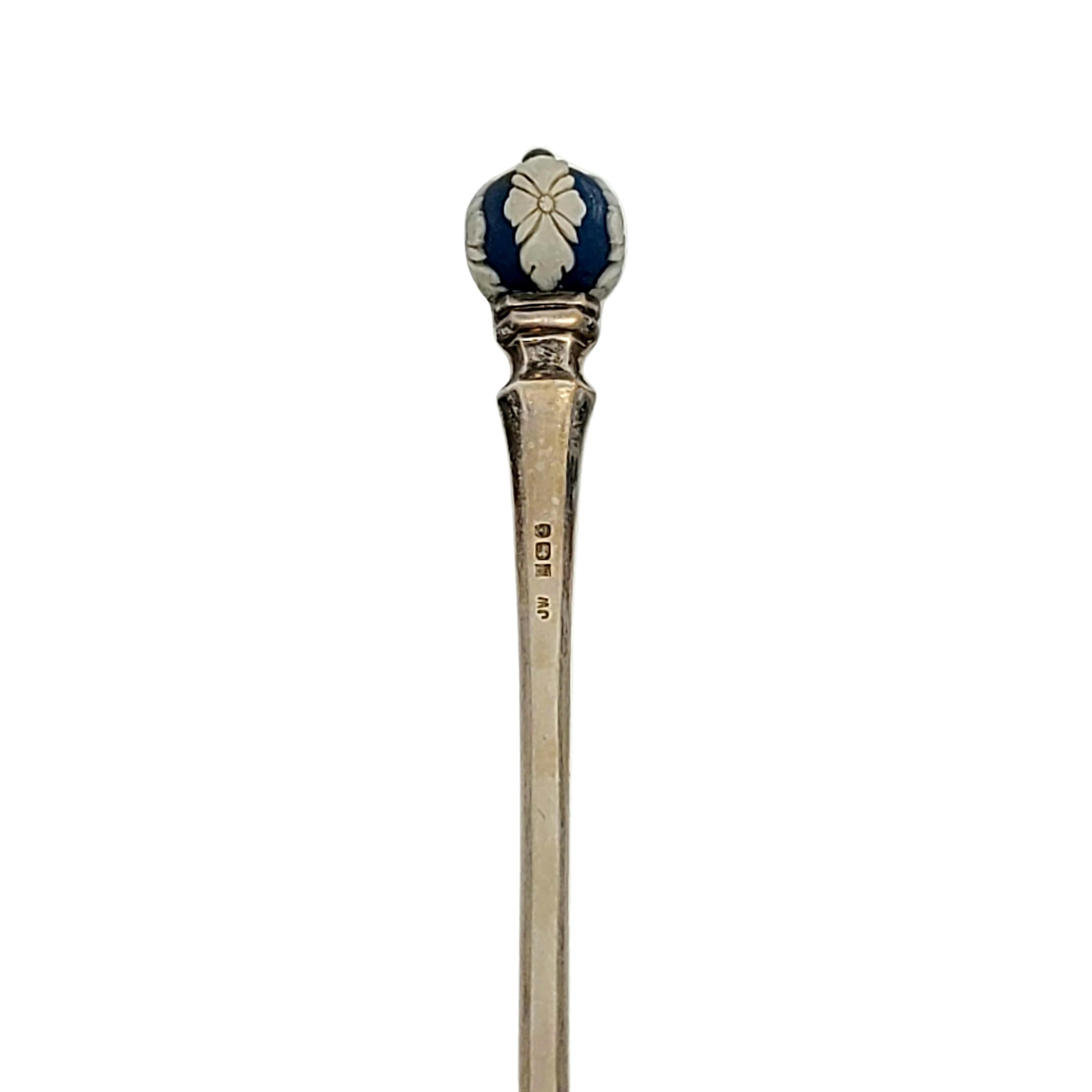 Wedgwood Sterling Silver Blue Jasperware Spoon with Box 2