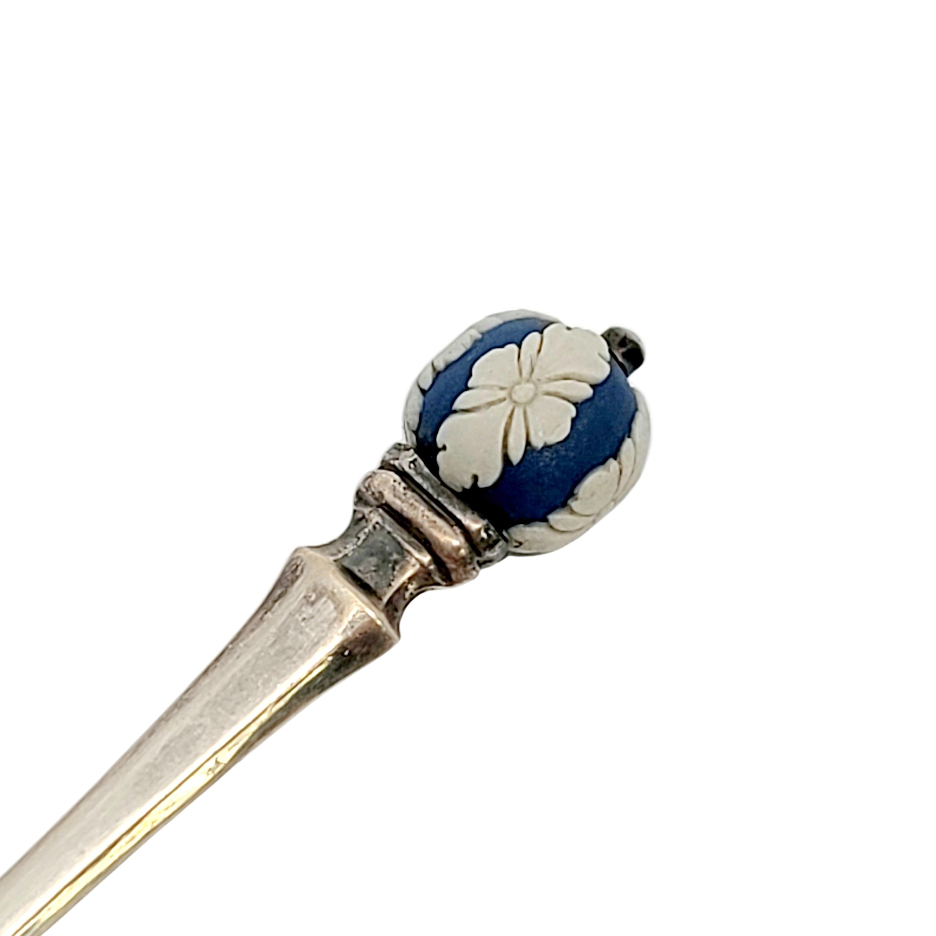 Wedgwood Sterling Silver Blue Jasperware Spoon with Box 3