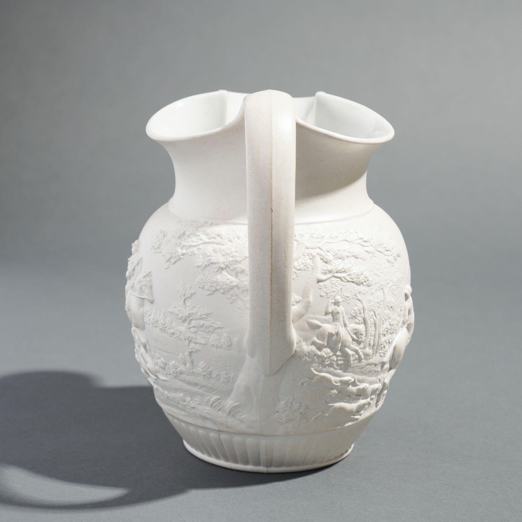 Wedgwood stoneware hunt jug, 1875 1