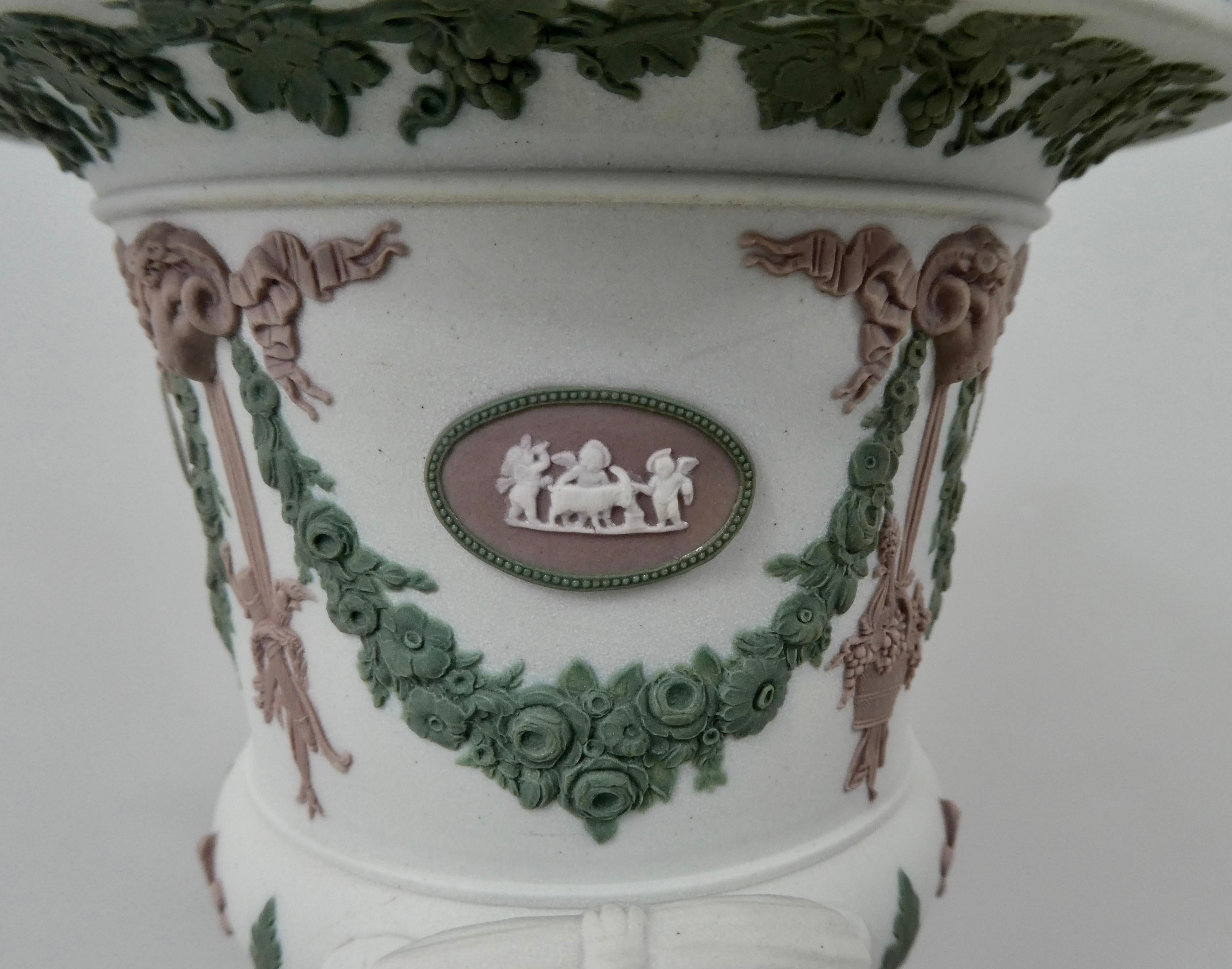 Wedgwood ‘Three colour’ Vase and Cover, circa 1900 2