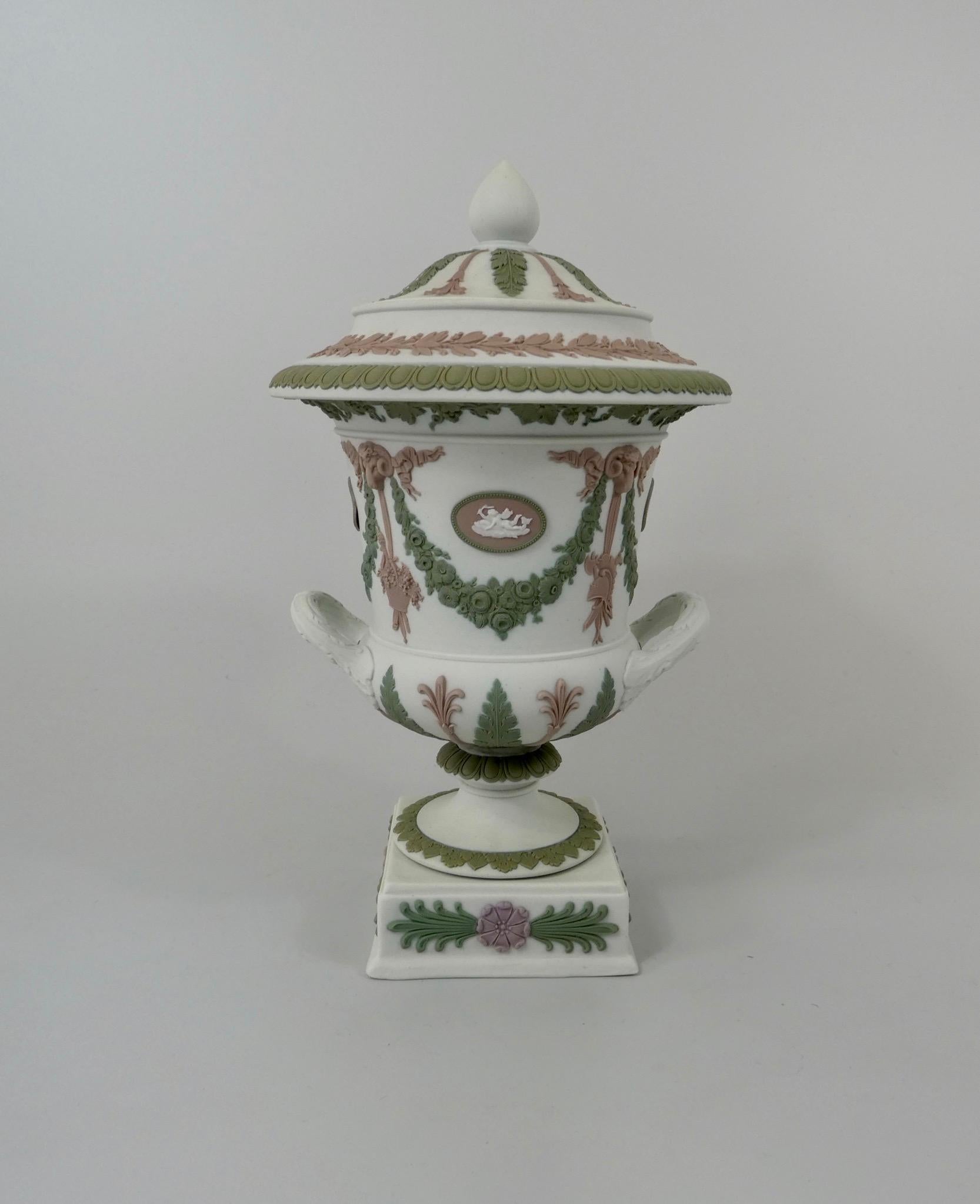 Classical Roman Wedgwood ‘Three colour’ Vase and Cover, circa 1900