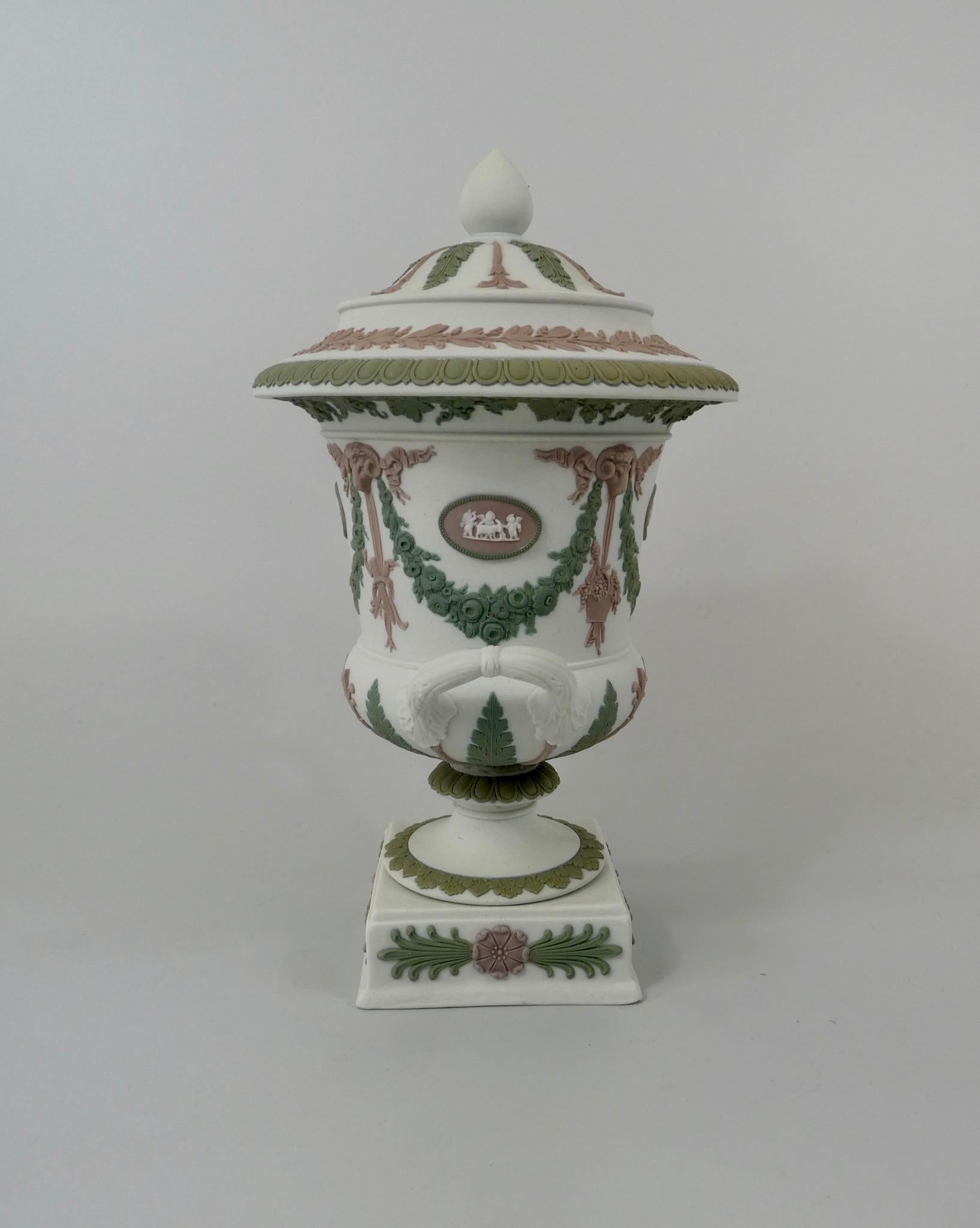 English Wedgwood ‘Three colour’ Vase and Cover, circa 1900