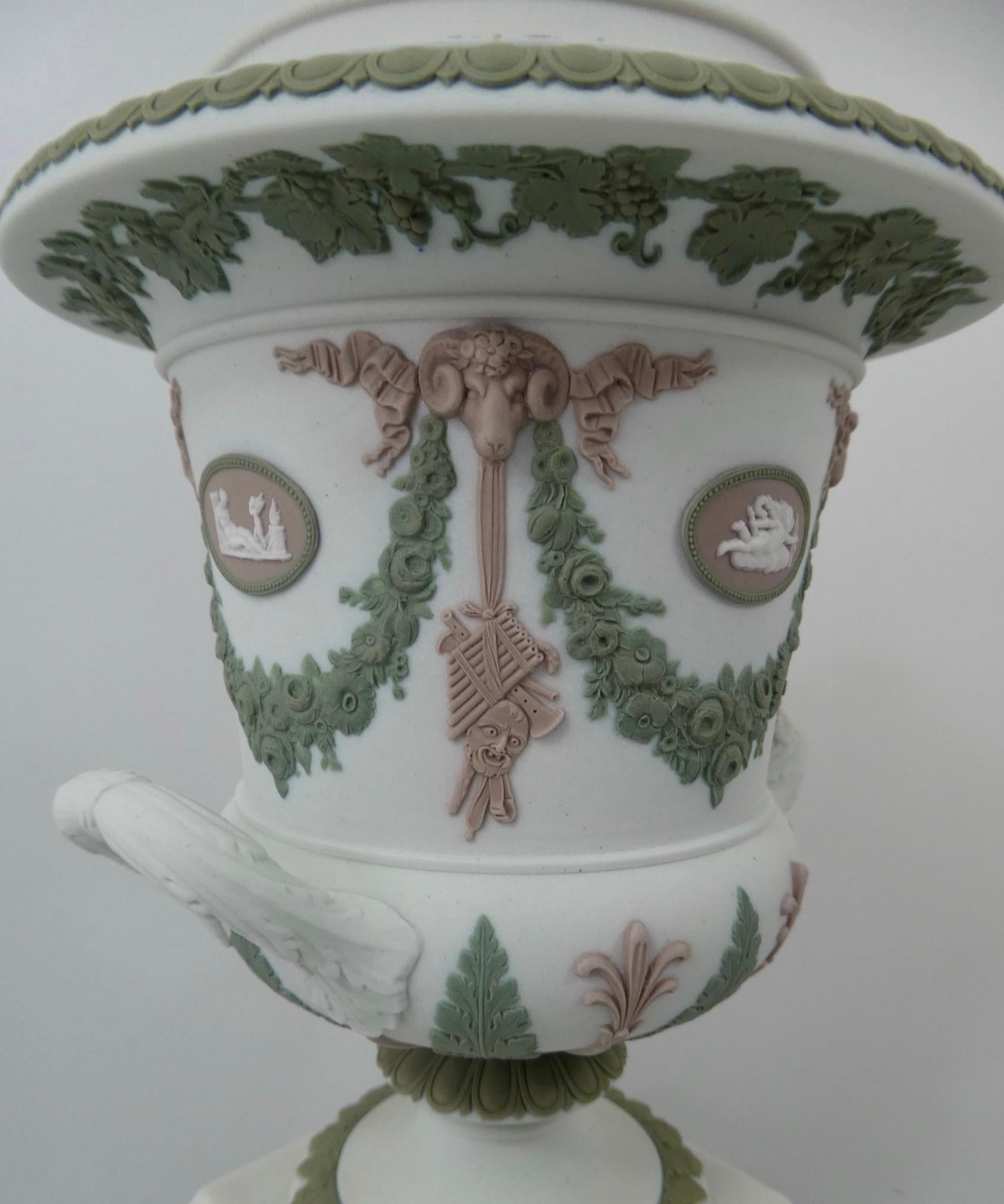 19th Century Wedgwood ‘Three colour’ Vase and Cover, circa 1900