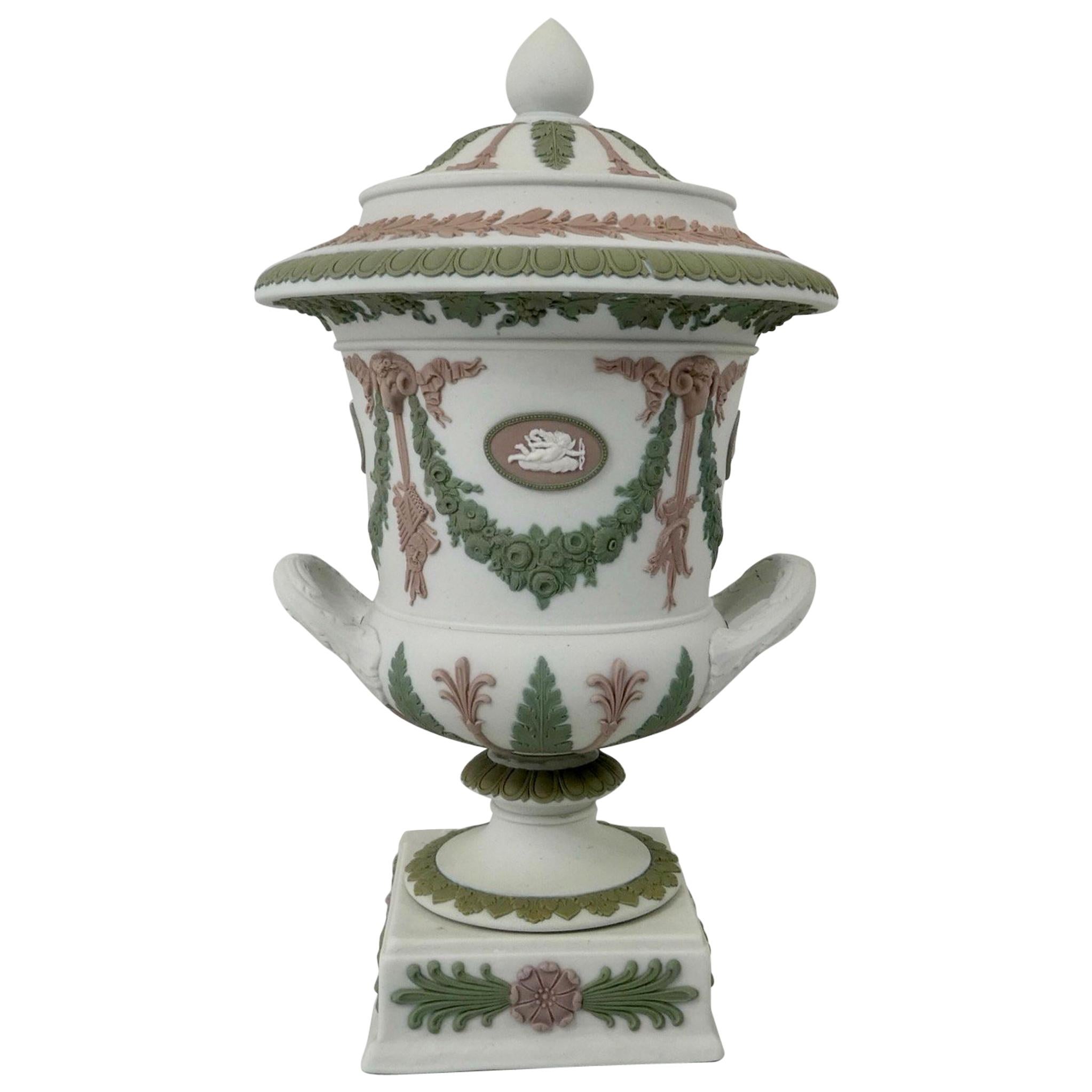 Wedgwood ‘Three colour’ Vase and Cover, circa 1900