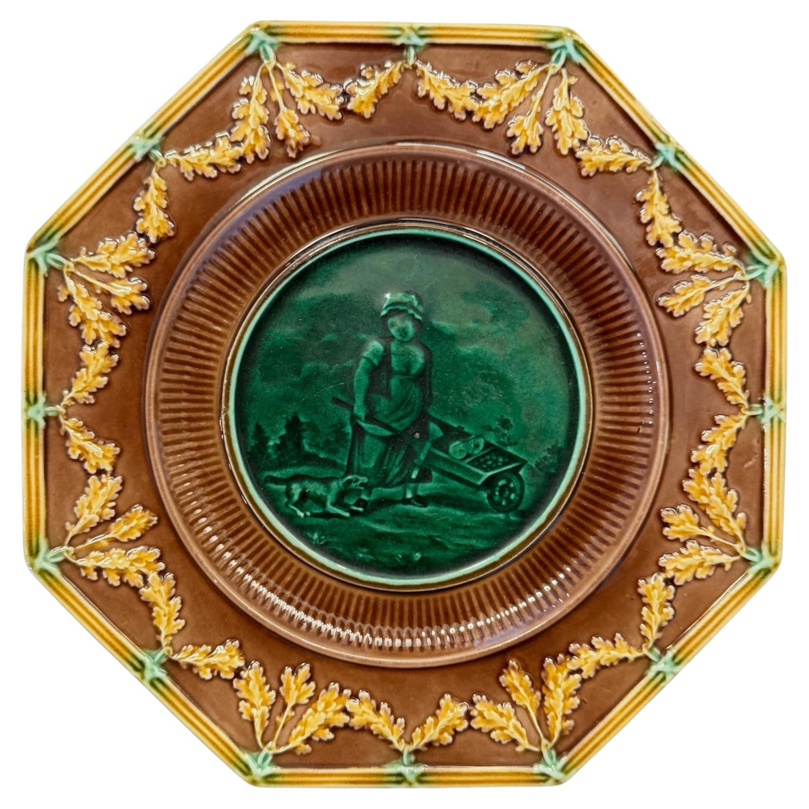 Antique 1867 Wedgwood Tremblay Majolica plate owned by André Leon Talley