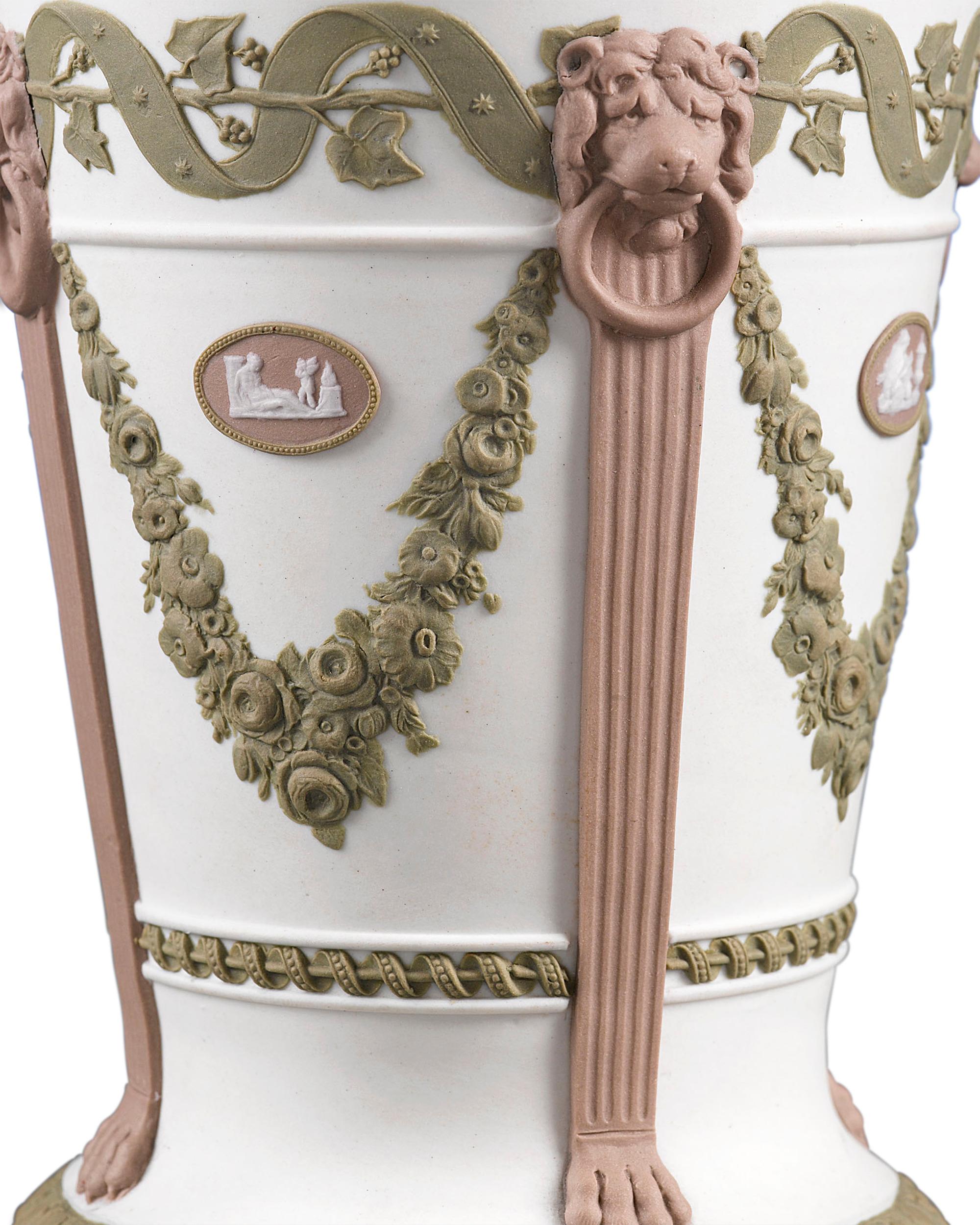 Neoclassical Wedgwood Tri-Color Flair Vase