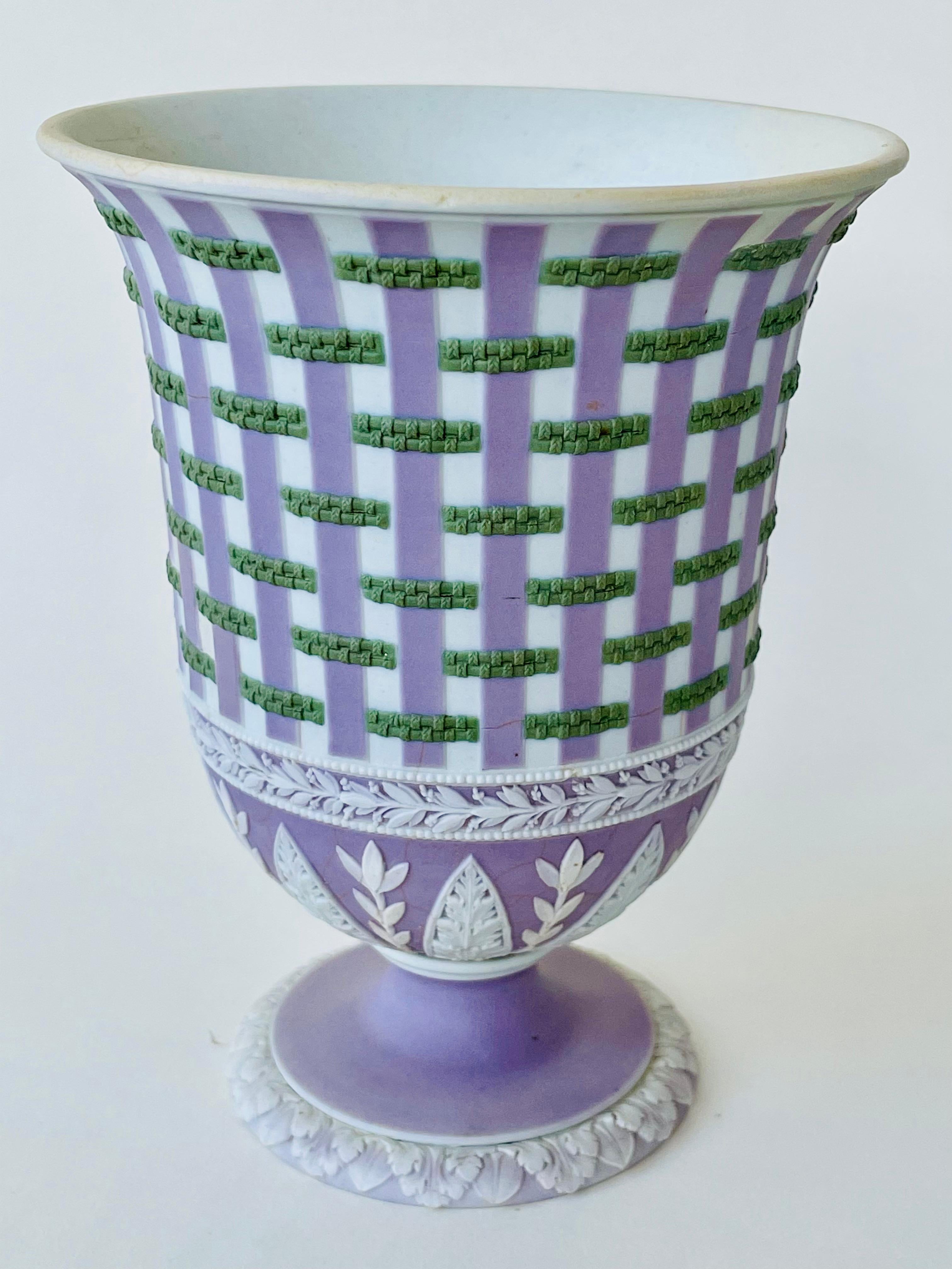Tricolor Dip Jaspis-Steinzeug-Vase mit Korbgeflecht, Wedgwood, 18. Jahrhundert im Angebot 7