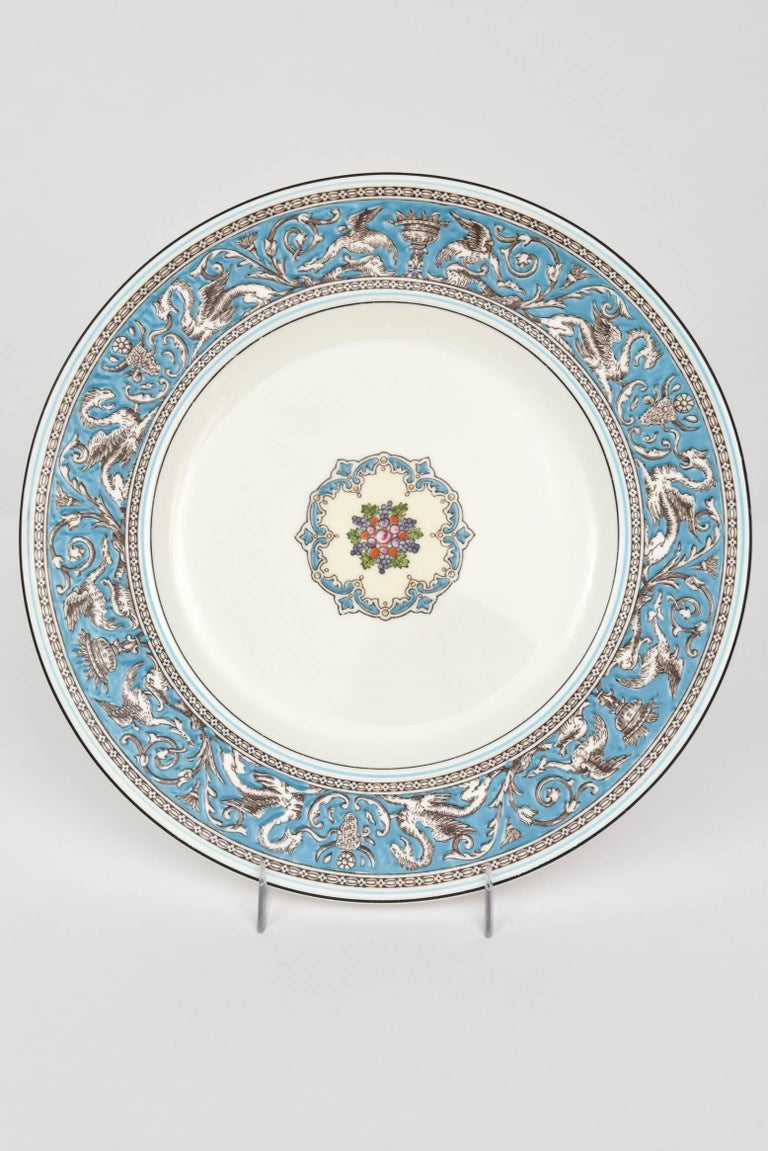 Wedgwood Turquoise China Dinner Service for 12, 92 Pieces Total