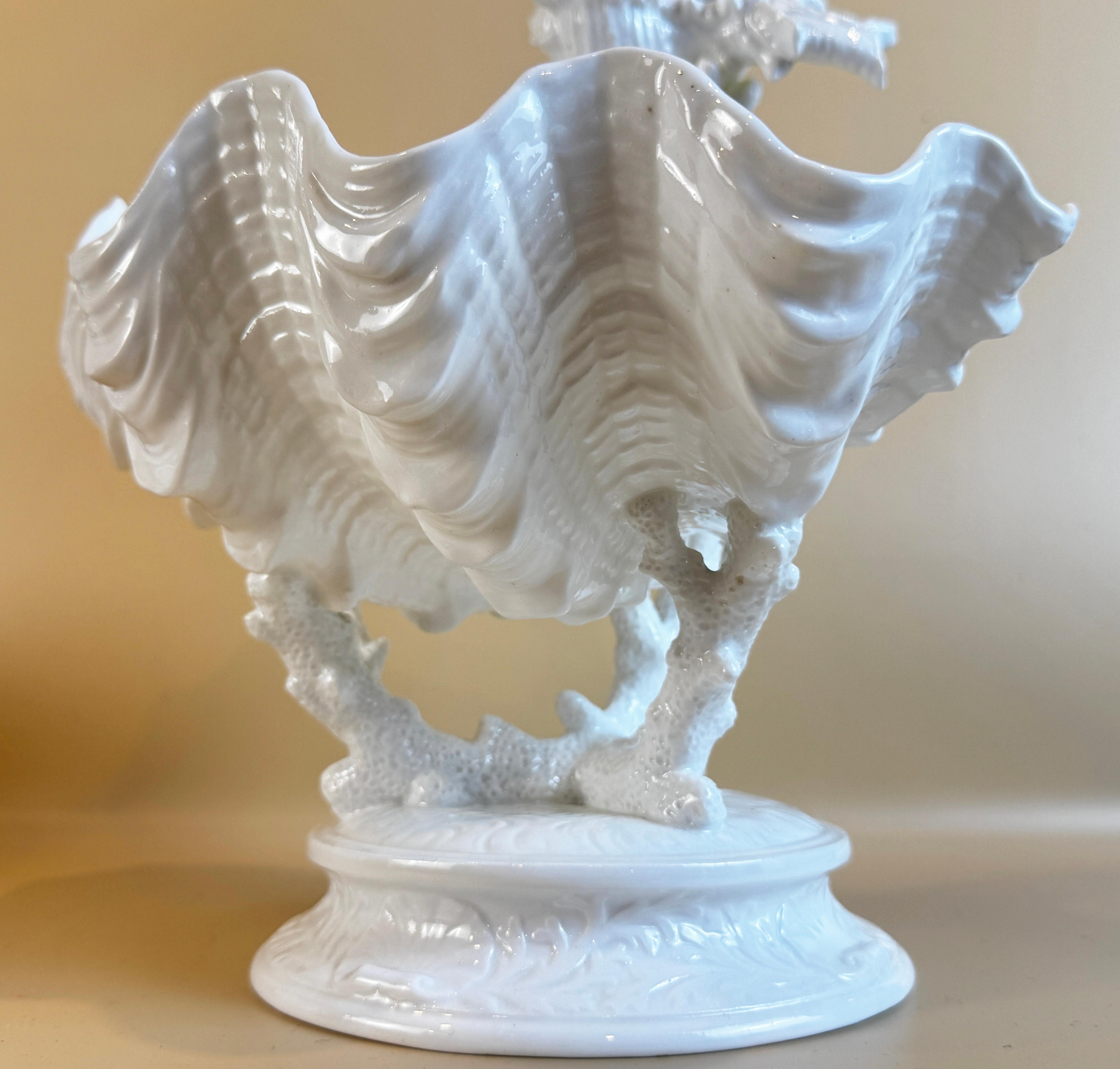 Wedgwood Two Tier Shell & Coral Centerpiece, Early 20th Century For Sale 1