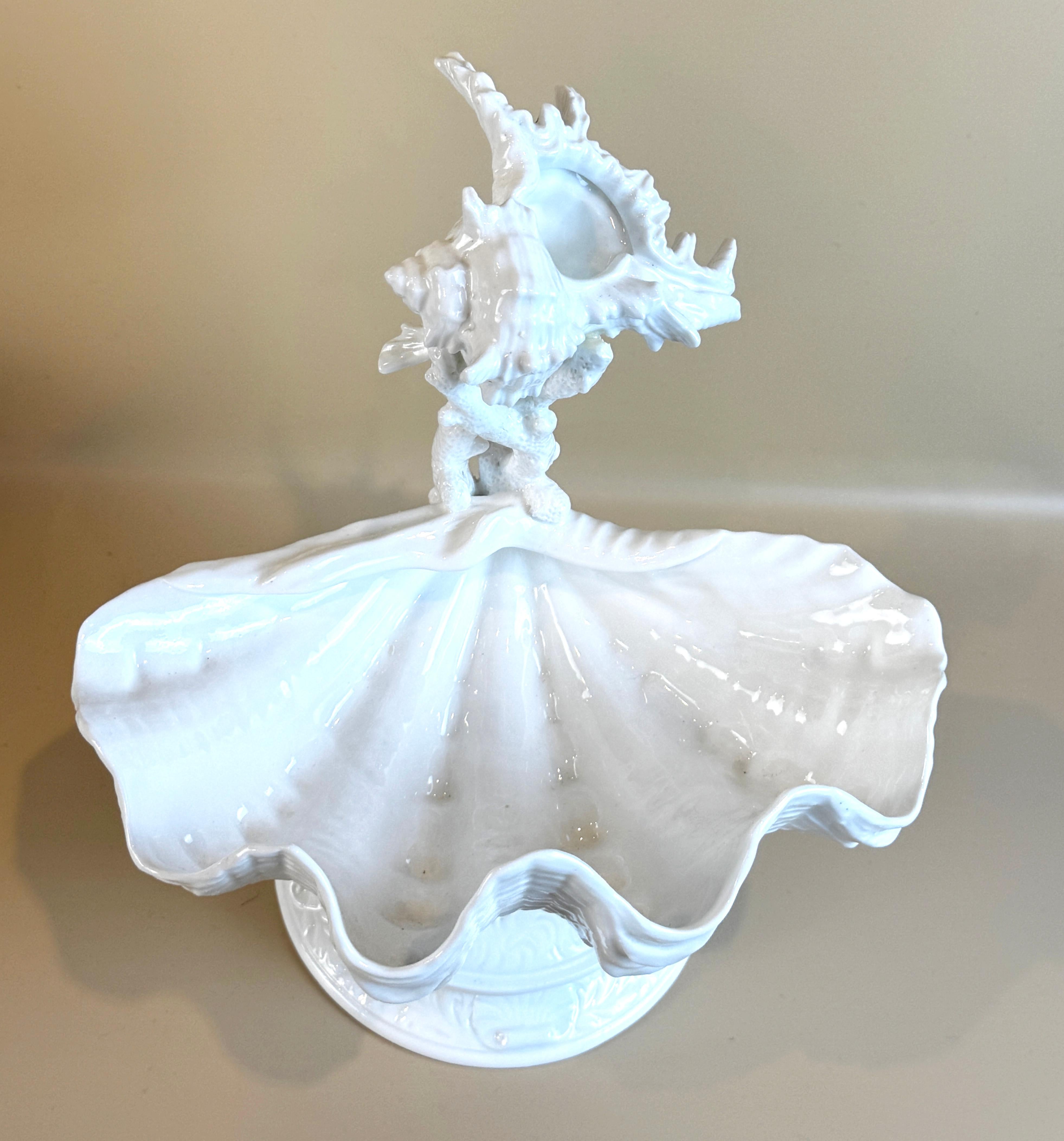 Wedgwood Two Tier Shell & Coral Centerpiece, Early 20th Century For Sale 2