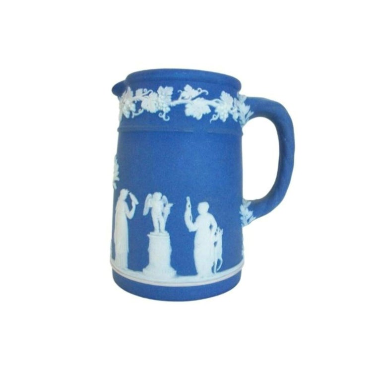 Wedgwood, Vintage Blue and White Jasperware Pitcher, U. K., circa 1950's  For Sale at 1stDibs | wedgewood pitcher, wedgwood , wedgewood blue