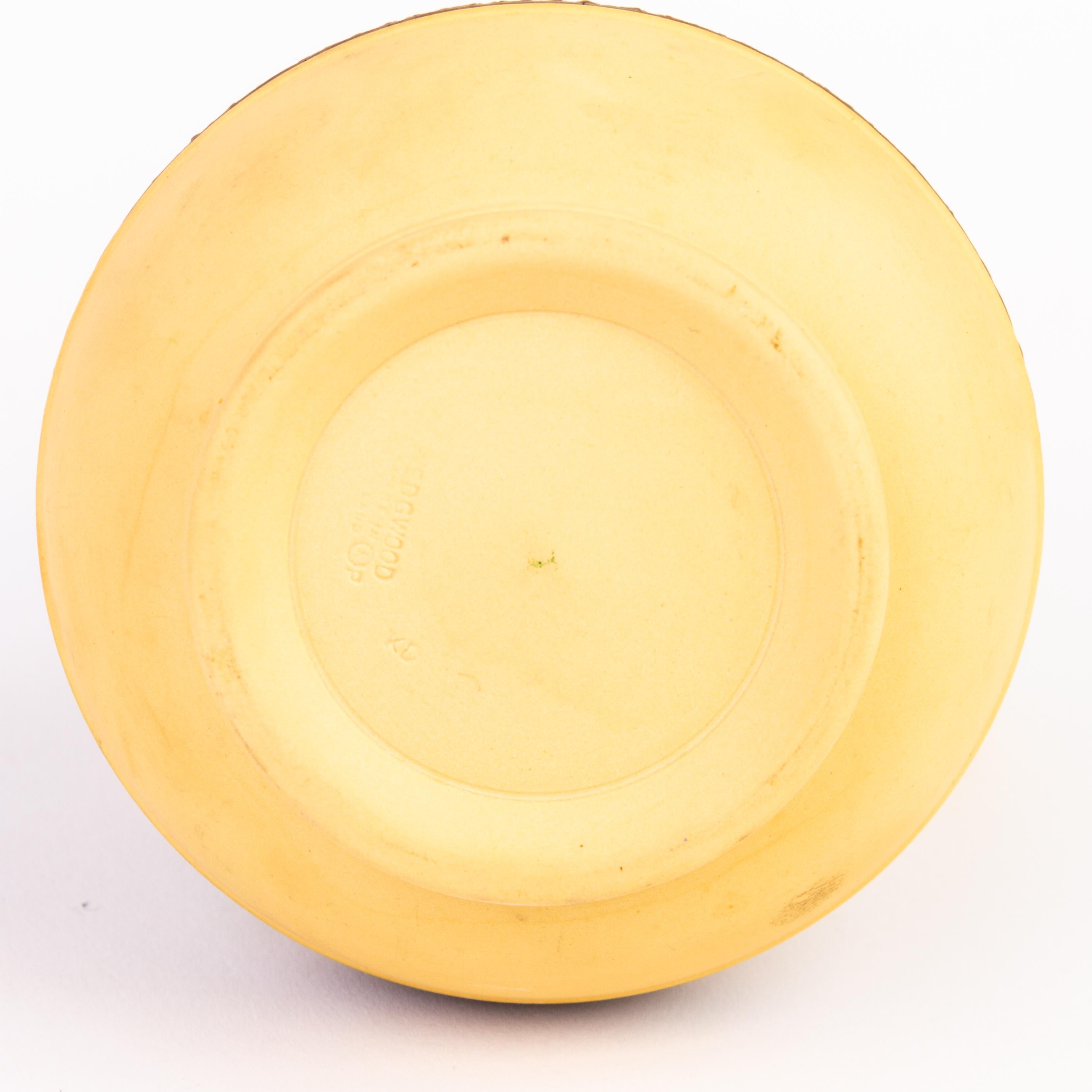 Porcelain Wedgwood Yellow & Brown Jasperware Pitcher Jug For Sale