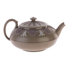 Antique Wedgwood Yixing Style Tri Colour Jasper Teapot ca. 1820