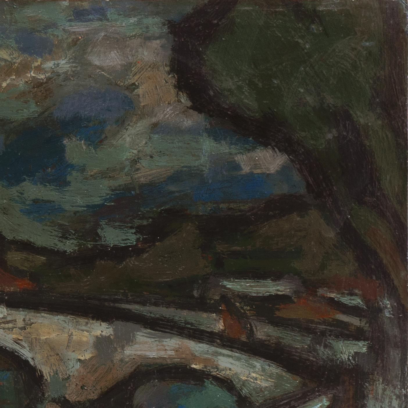 Signed, lower left, 'W. Georgetti' for Wedo Georgetti (American, 1911-2005) and painted circa 1955. Additionally signed, lower center. 

Born in Italy, Wedo Georgetti came to the United States at the age of one. For many years, he worked as a