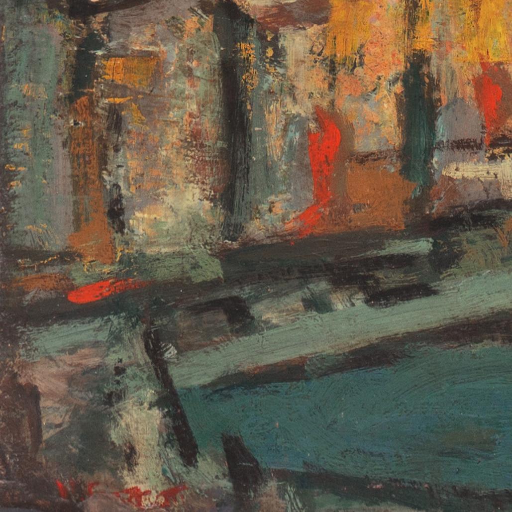 'Wenceslas Castle, Prague', California Post-Impressionist, Sausalito, De Young - Painting by Wedo Georgetti