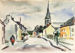 Irish Village Scene  (Post-Impressionism, Ireland, Landscape, California, Fauve)