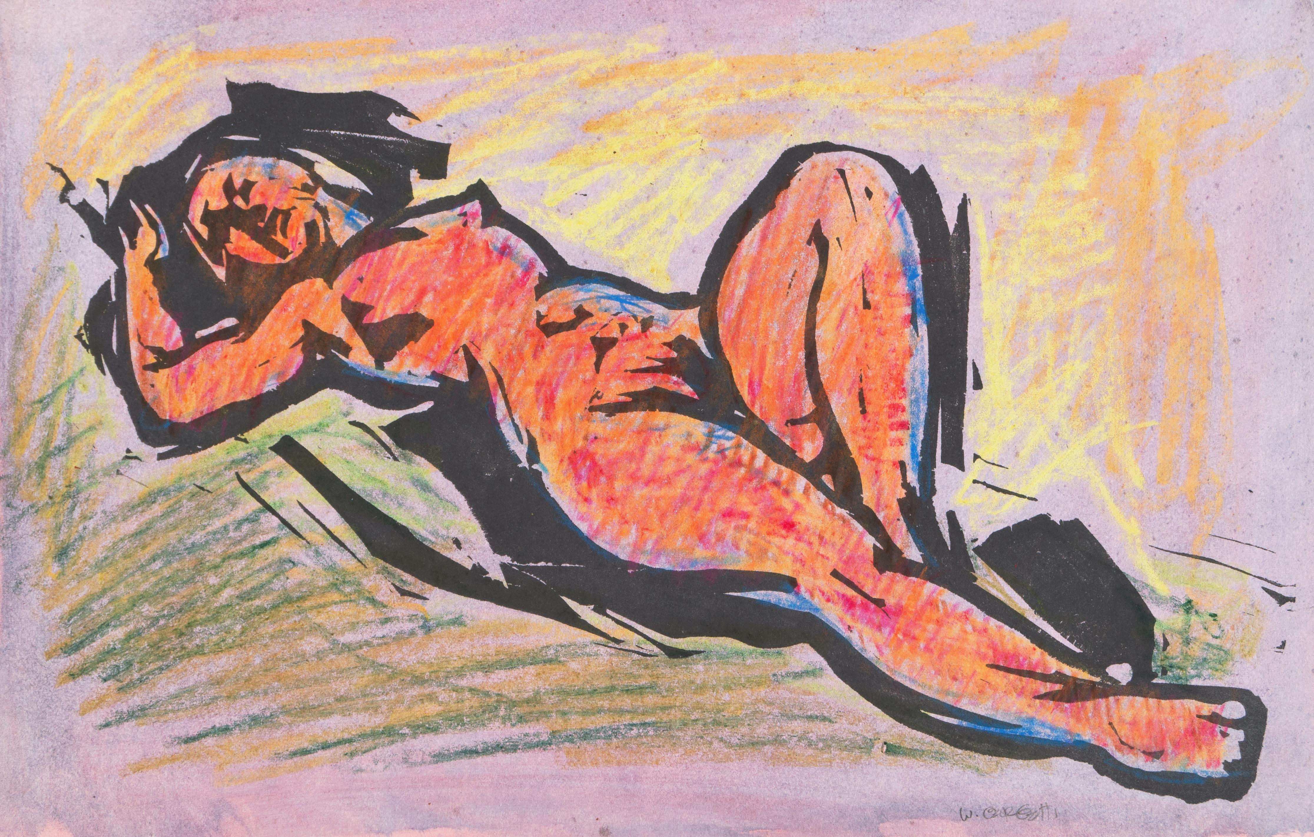 'Reclining Nude', California Post-Impressionist, de Young Museum, Fauve