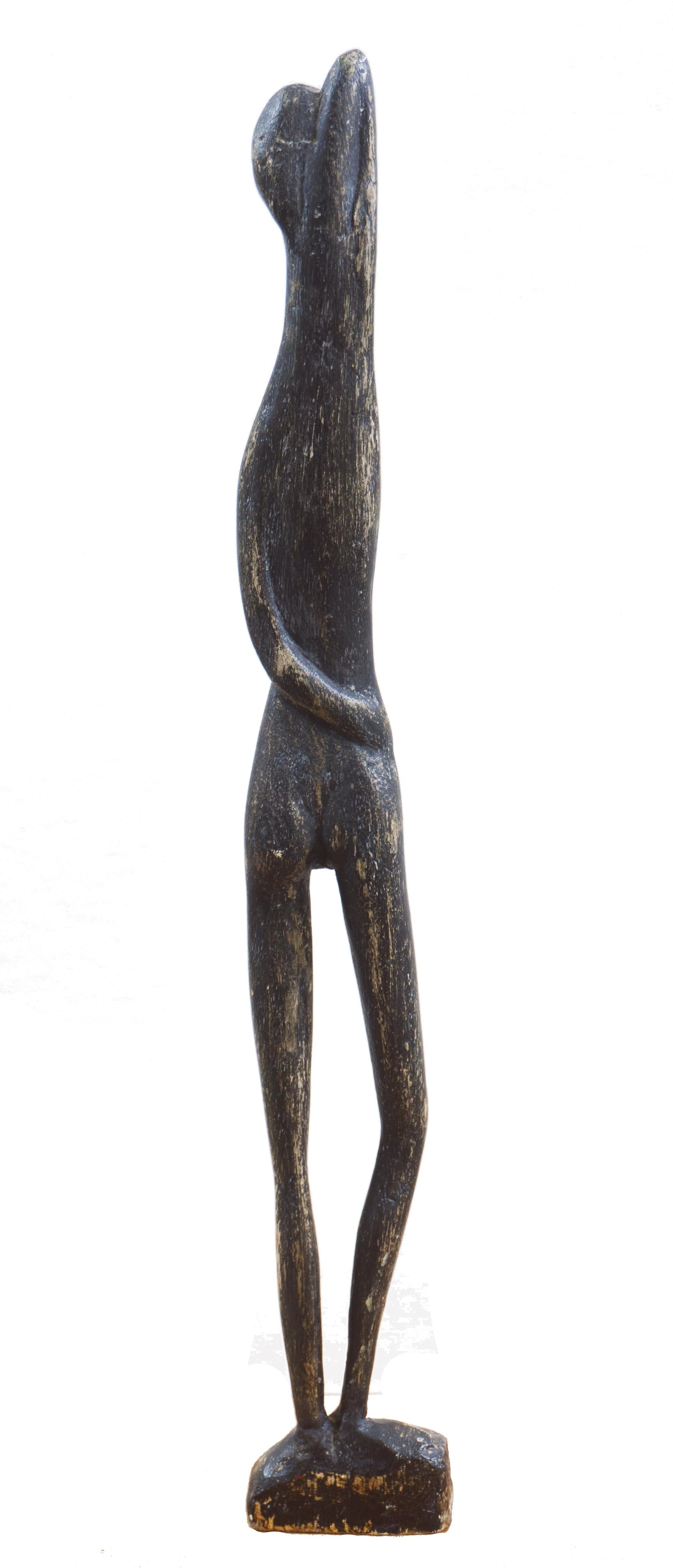 'Donna in piedi', Scultura modernista, San Francisco Bay Area, de Young Museum - Figurative Sculpture Marrone di Wedo Georgetti