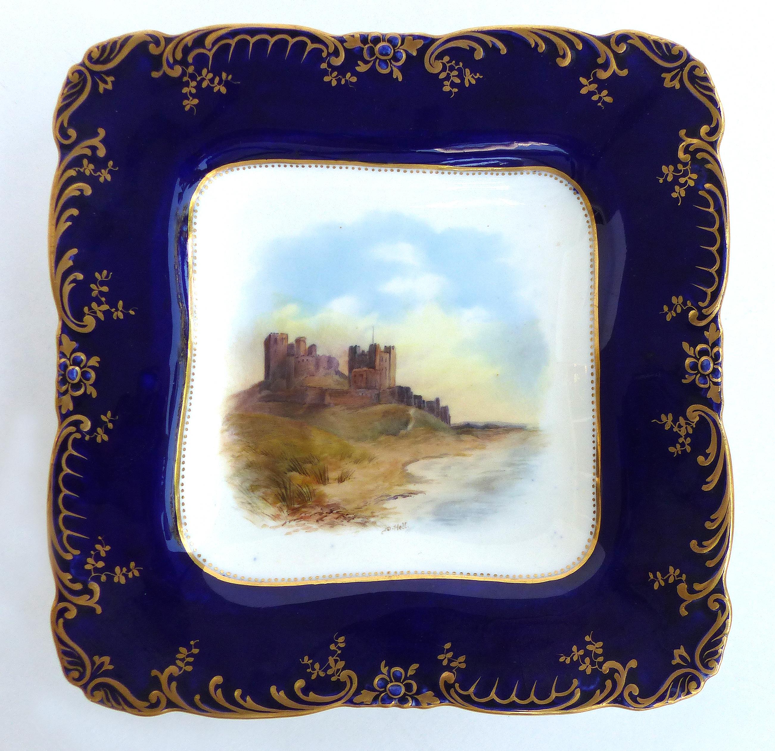 Wedgwood England Hand Painted Landscape Cabinet Plates, Set 3

Offered for sale is a set of three hand painted and artist-signed cabinet plates depicting United Kingdom landmarks. The round plate depicts Llyn Elsi from Betws-y-Coed located in