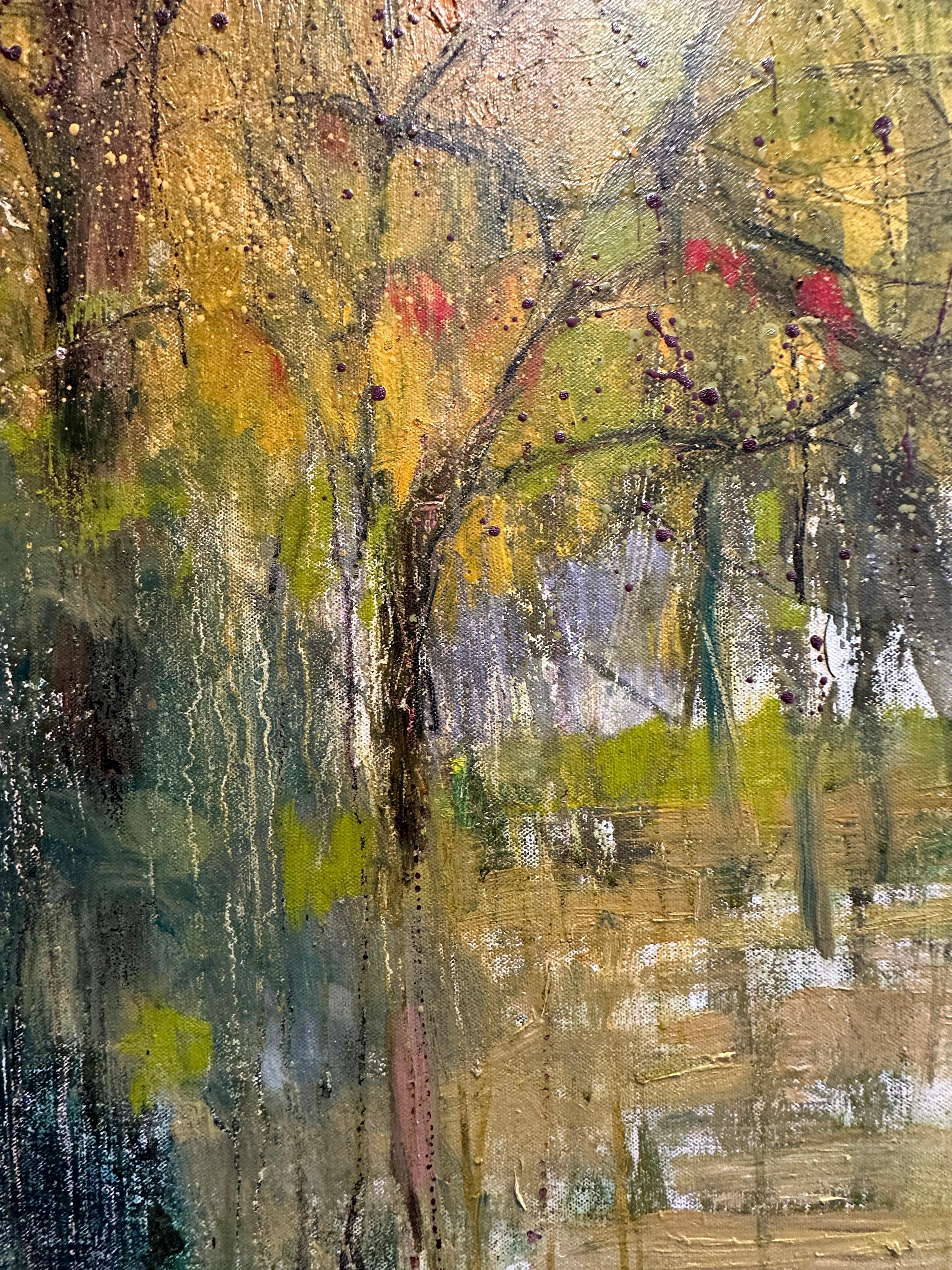 Alberi autunnali Paesaggio: Alberi autunnali 10.23 - Painting Impressionismo astratto di Weeda Hamdan