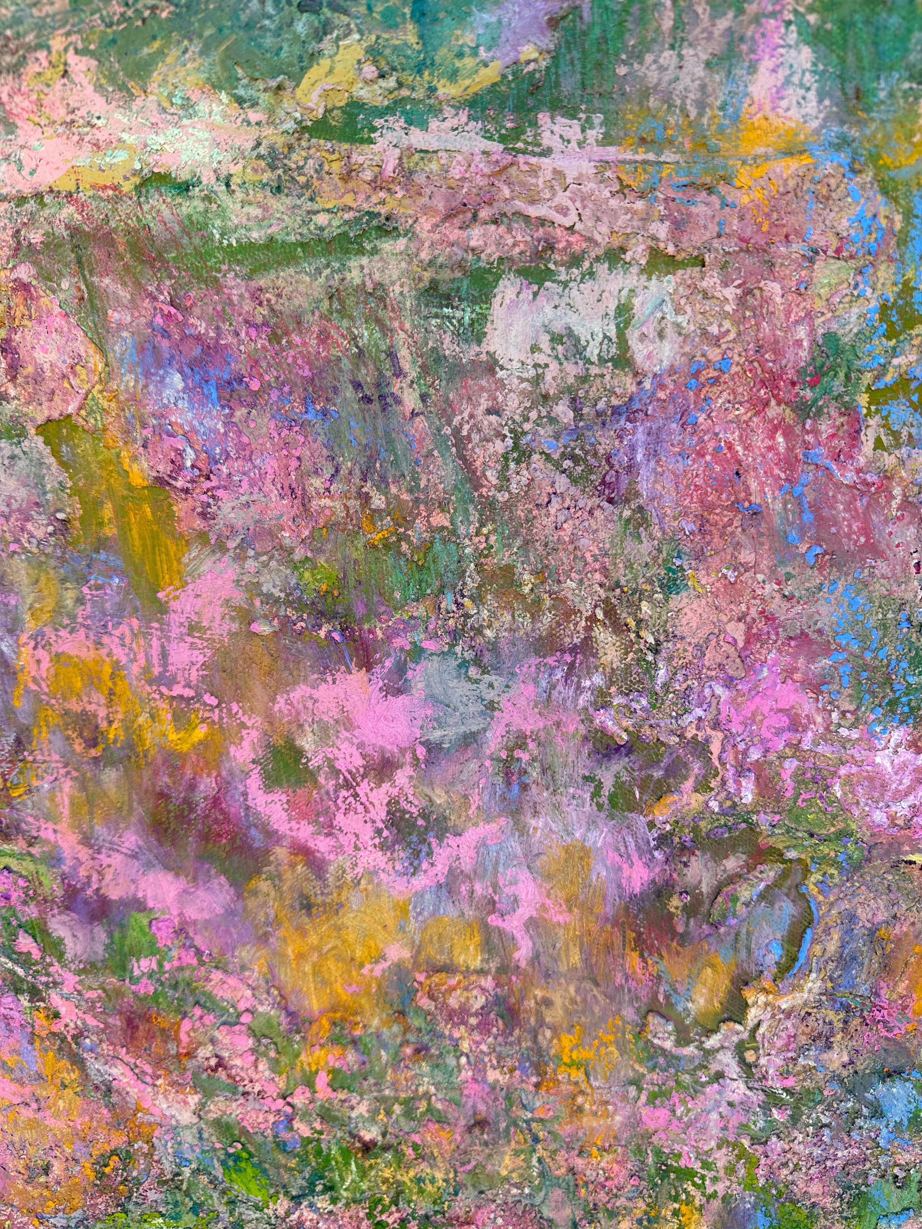 Die abstrakten und impressionistischen Elemente des Gemäldes lassen eine persönliche Interpretation zu und ermutigen den Betrachter, sich in die Farben und Formen zu vertiefen und seine eigene Bedeutung im Kunstwerk zu finden. Dieses Gemälde